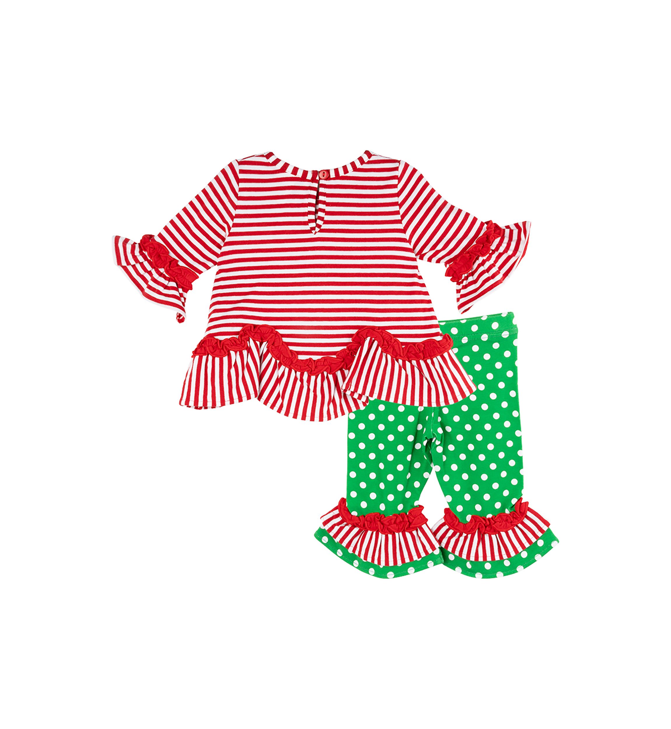 Girls 4-6x Striped Top and Printed Leggings Set