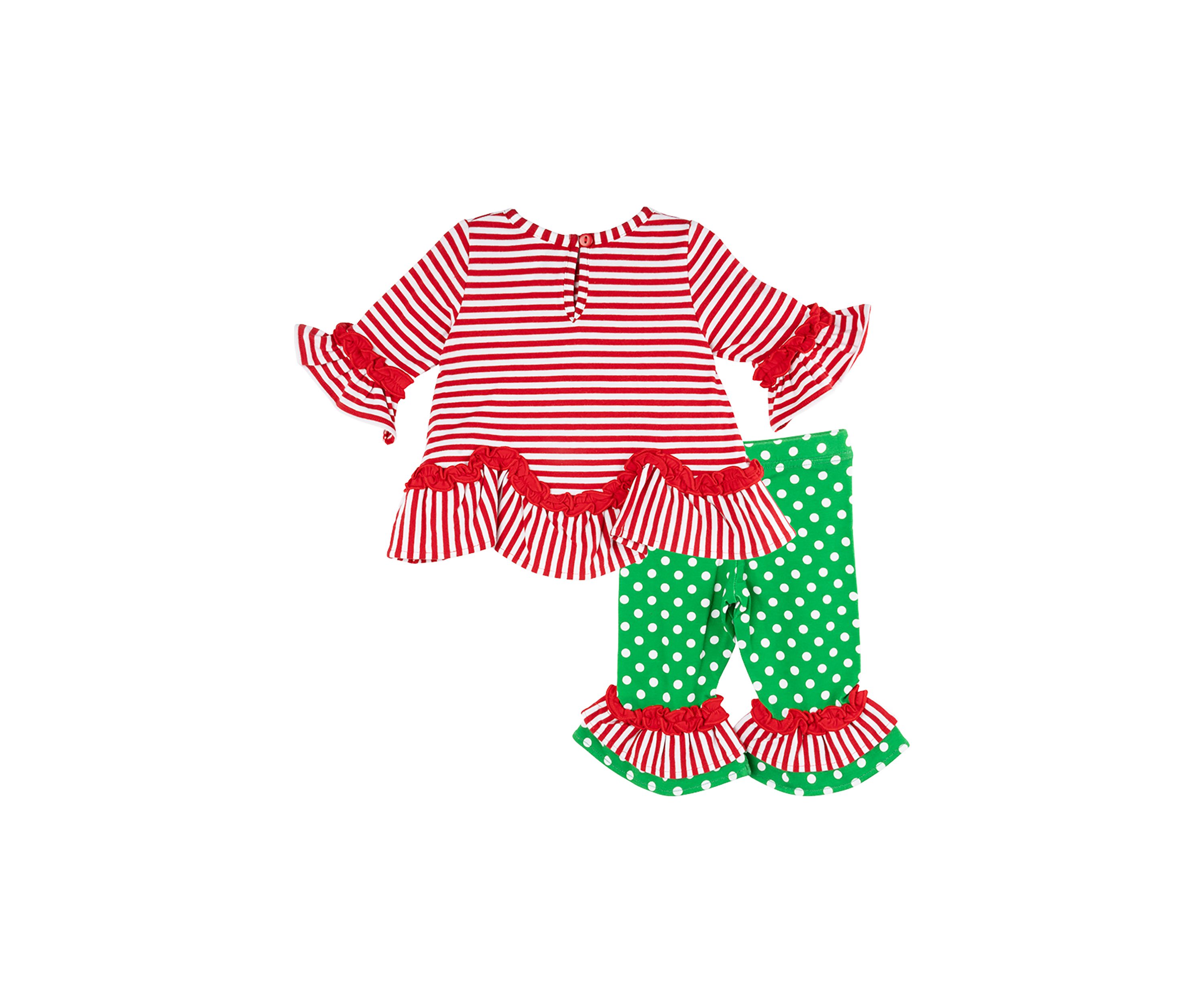 Girls 4-6x Striped Top and Printed Leggings Set