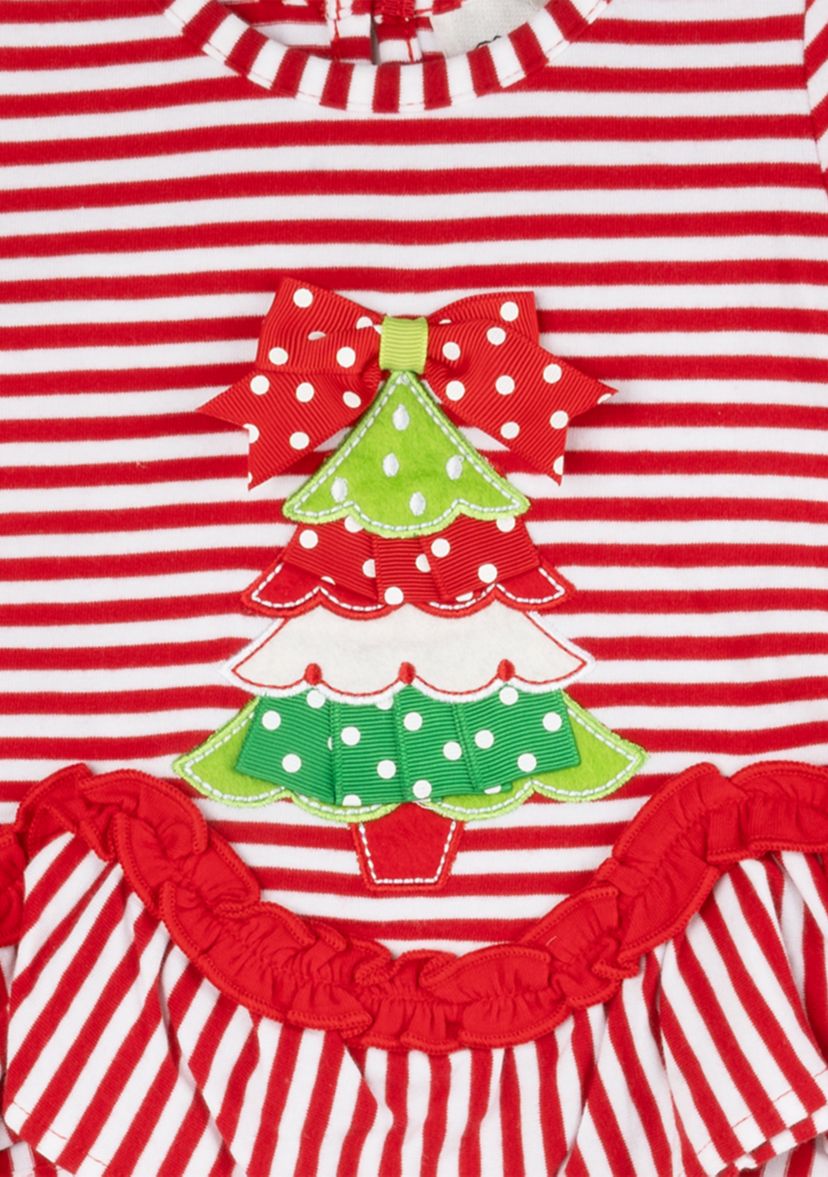 Girls 4-6x Striped Top and Printed Leggings Set