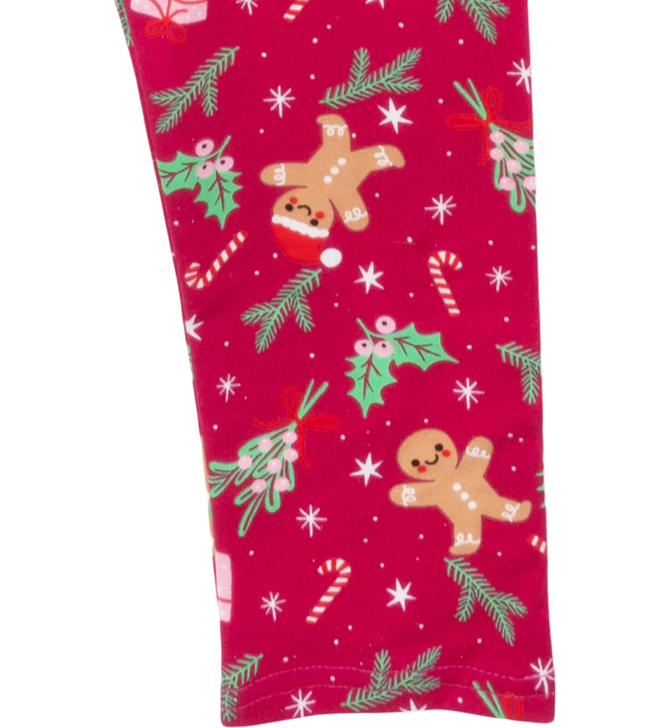 Girls 4-6x Gingerbread Appliqué Sweater and Printed Leggings