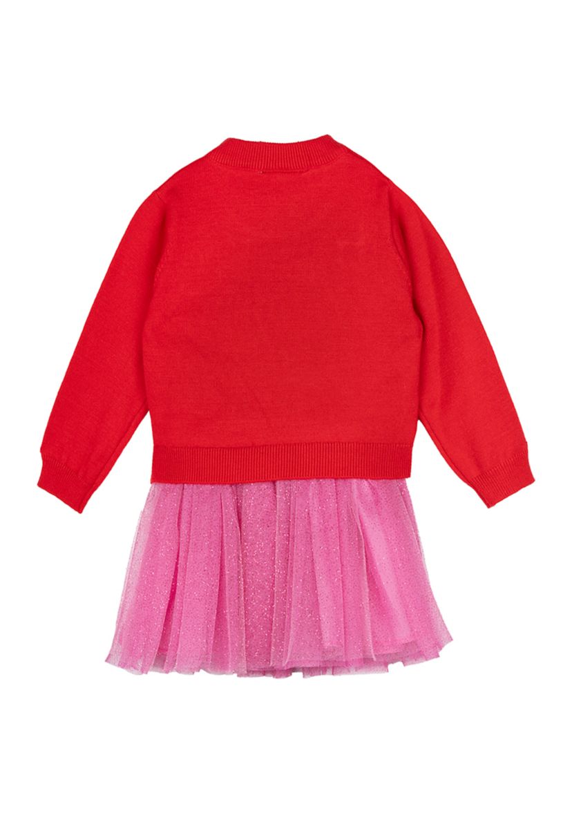 Girls 4-6x Snowman Sweater Dress with Skirt