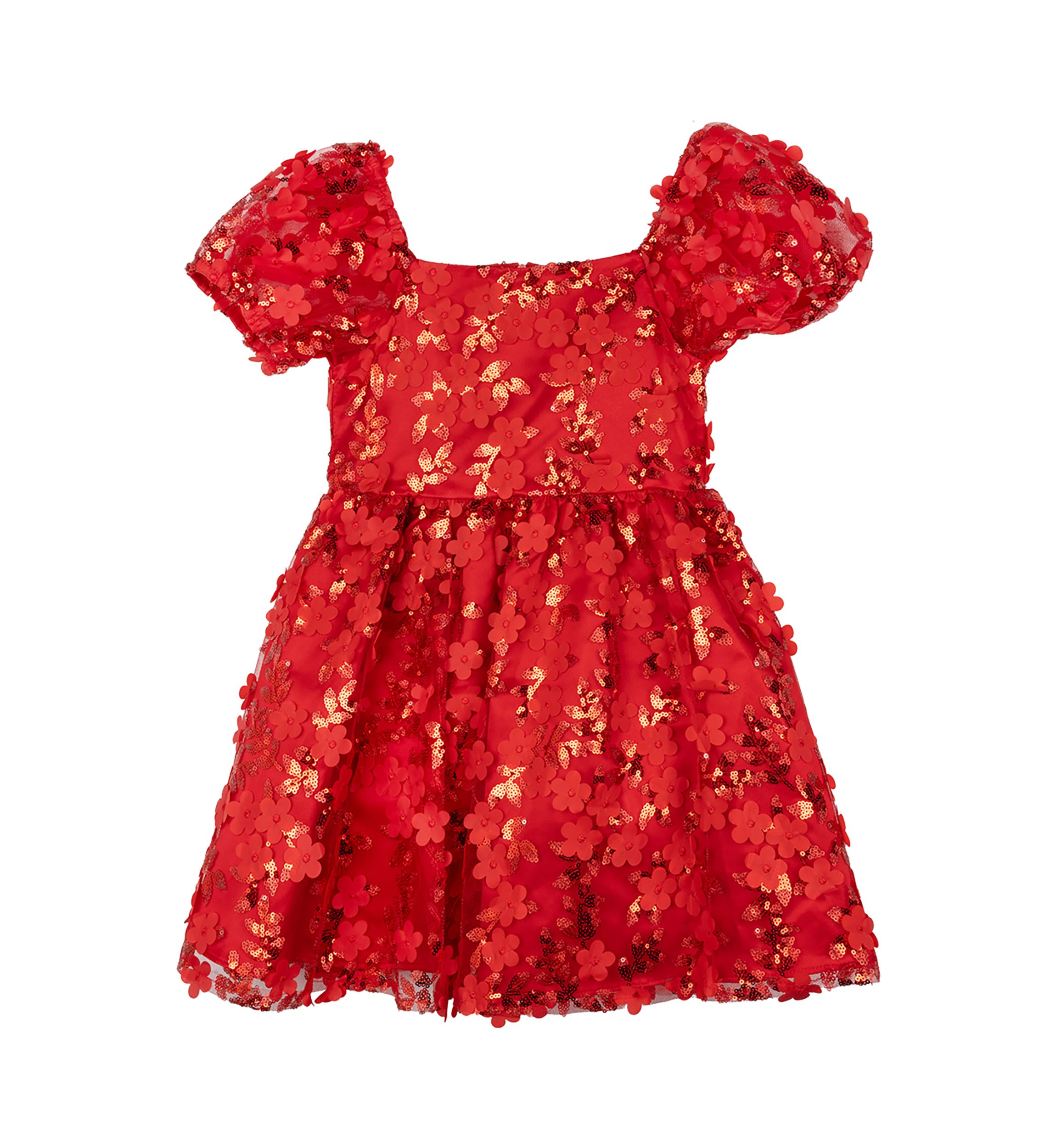 Girls 4-6x Sequin Embroidered Mesh Dress