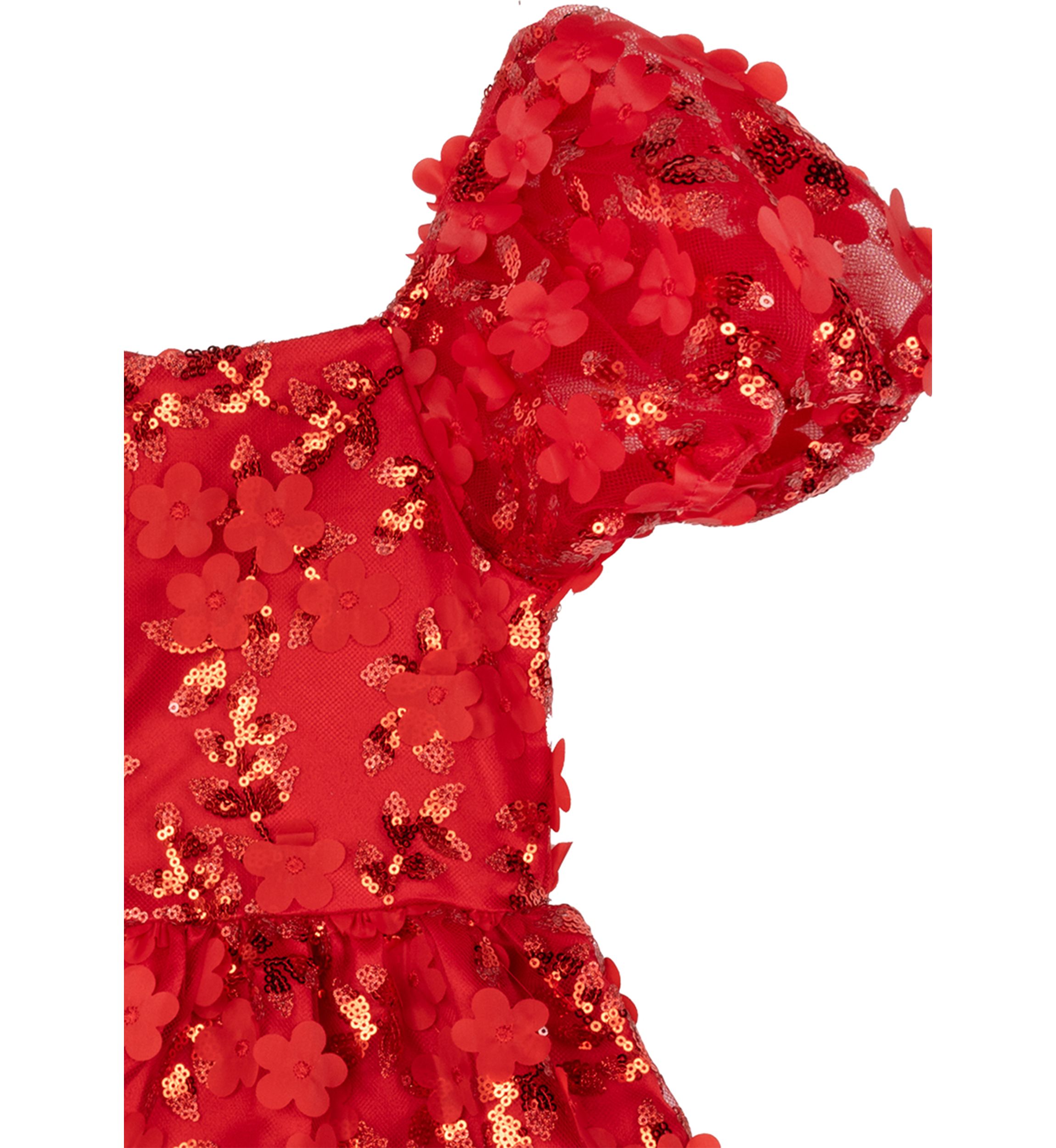 Girls 4-6x Sequin Embroidered Mesh Dress