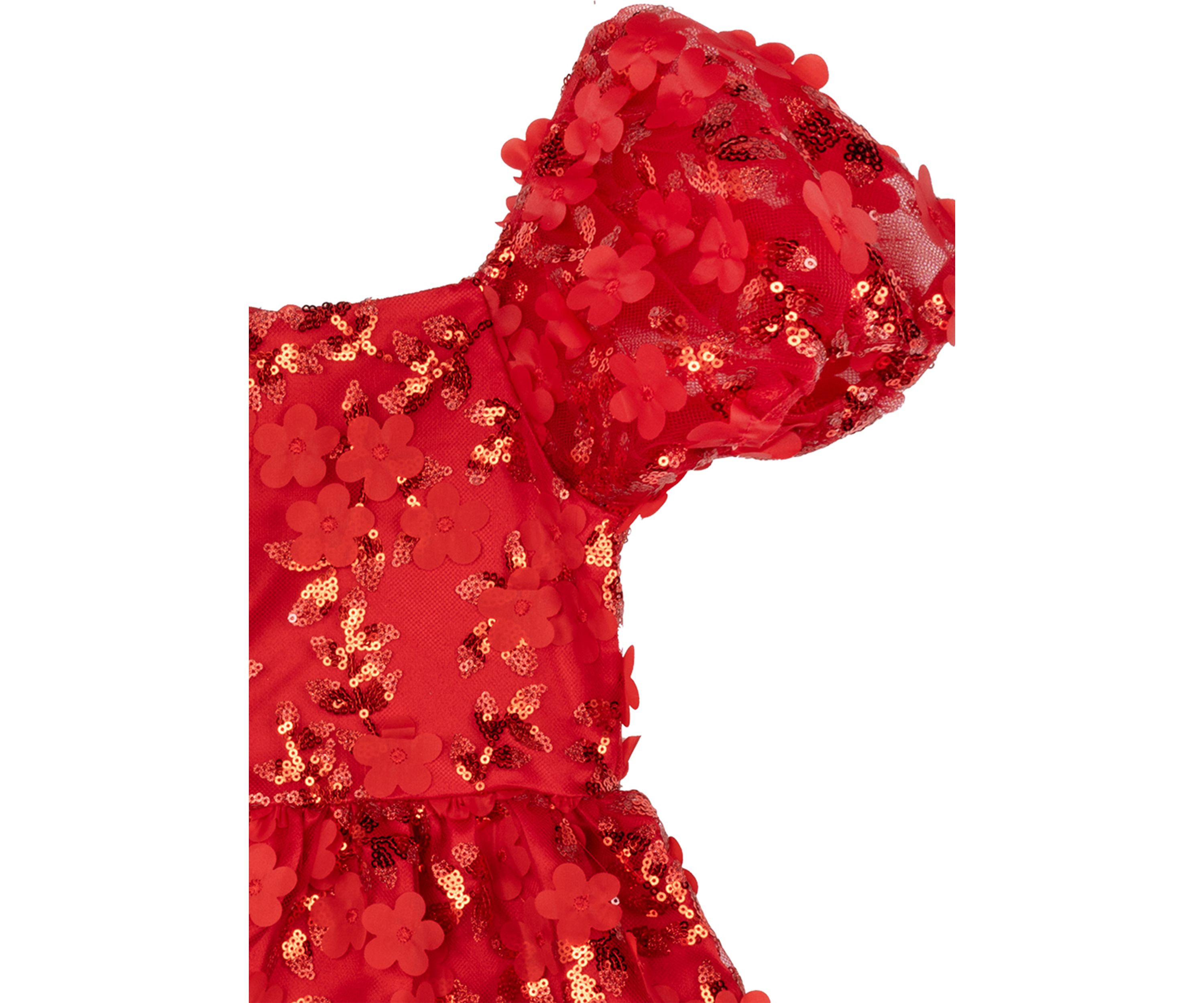 Girls 4-6x Sequin Embroidered Mesh Dress