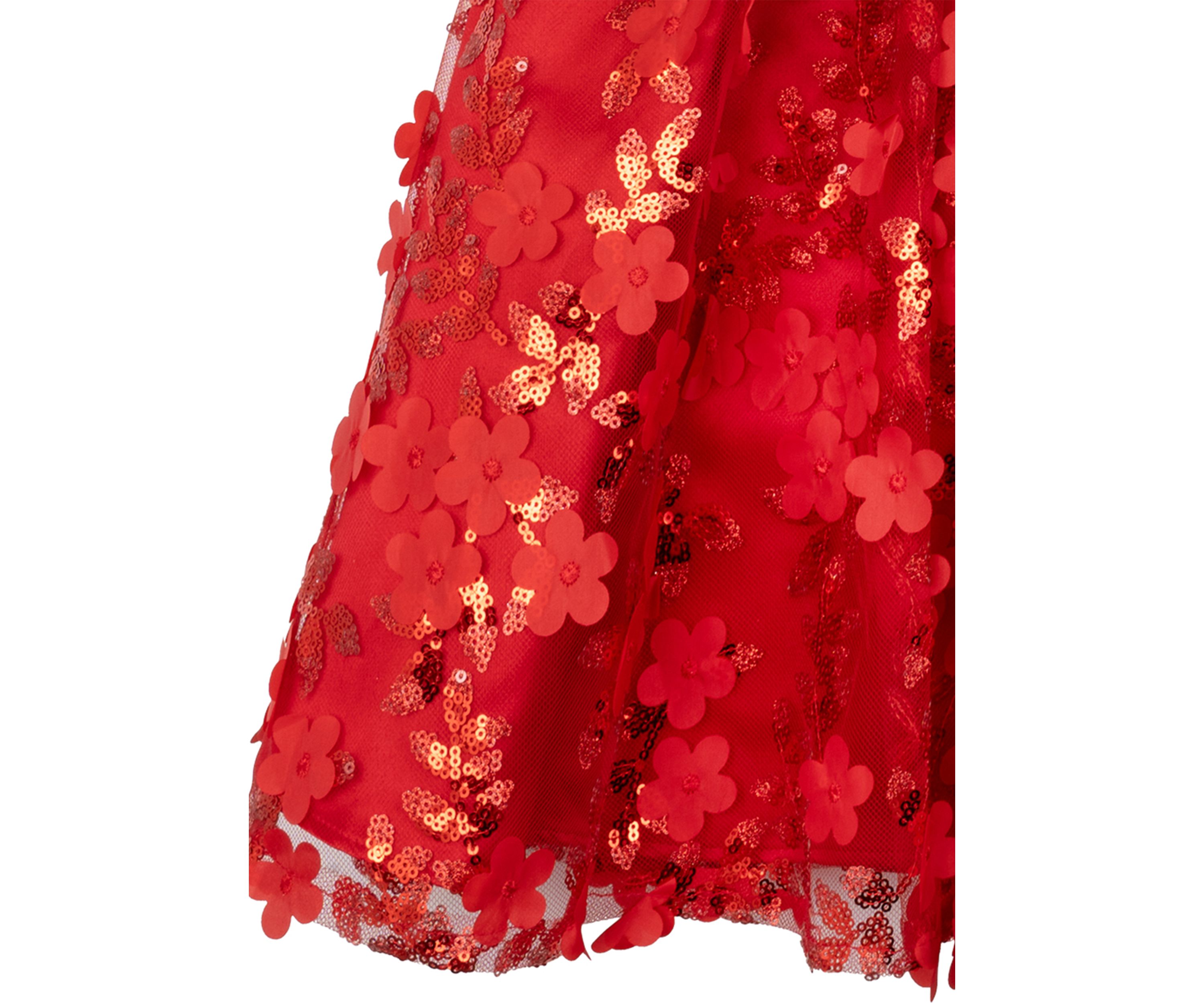 Girls 4-6x Sequin Embroidered Mesh Dress