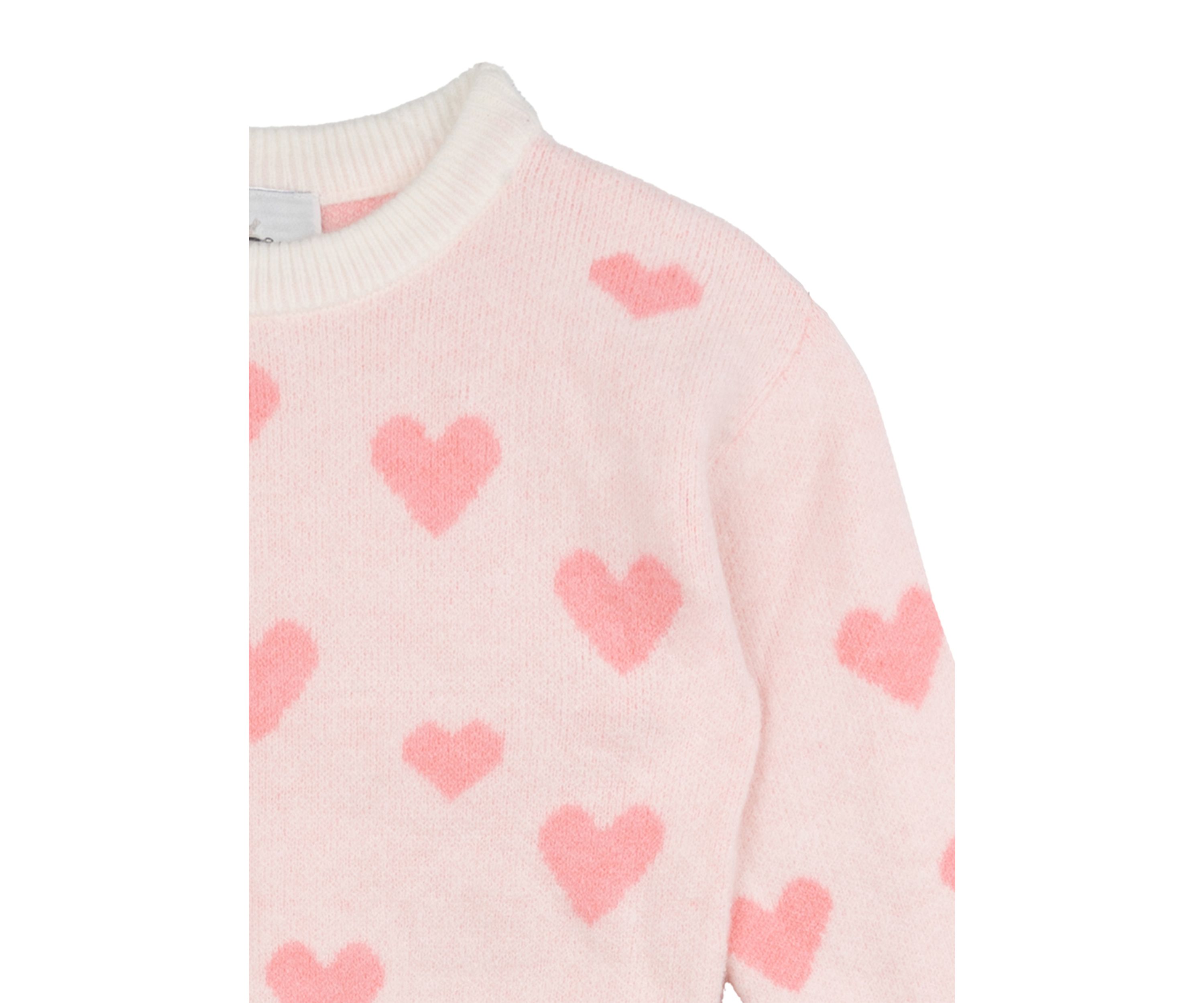 Girls 4-6x Heart Sweater with Matching Flare Pants
