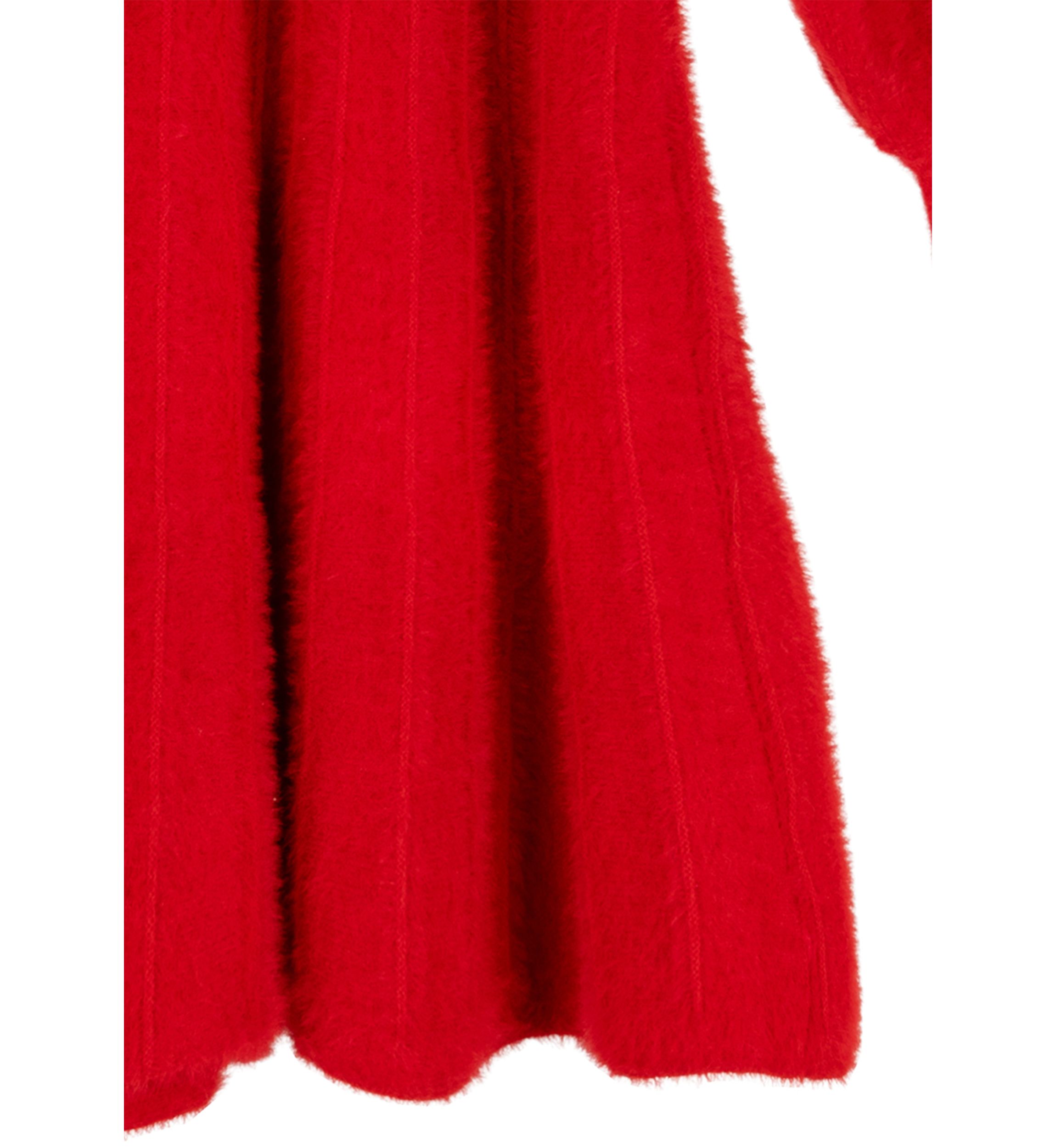 Girls 4-6x Fuzzy Sweater Dress with Bow Pearl Appliqué