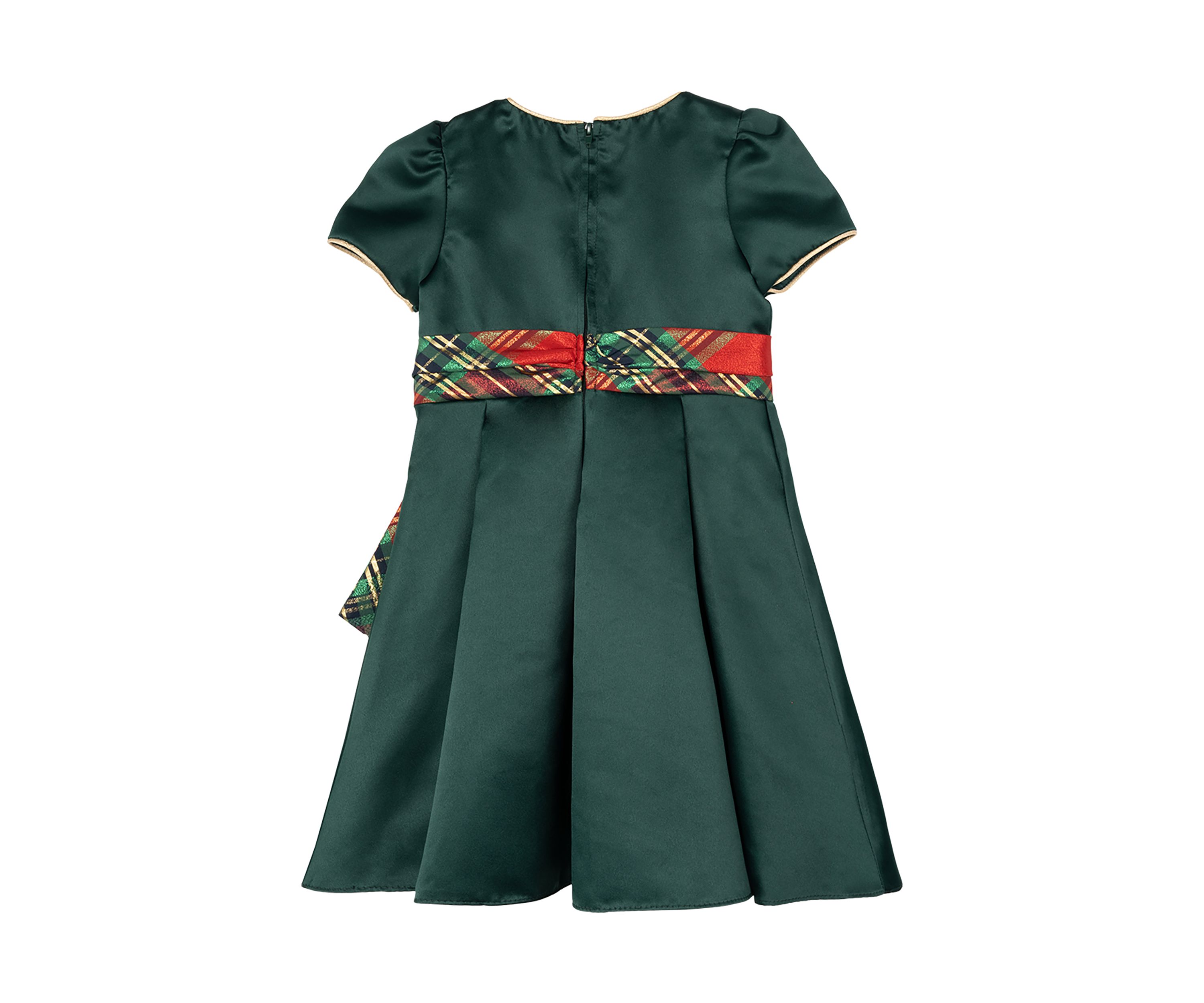 Girls 4-6x Satin Dress with Printed Bow