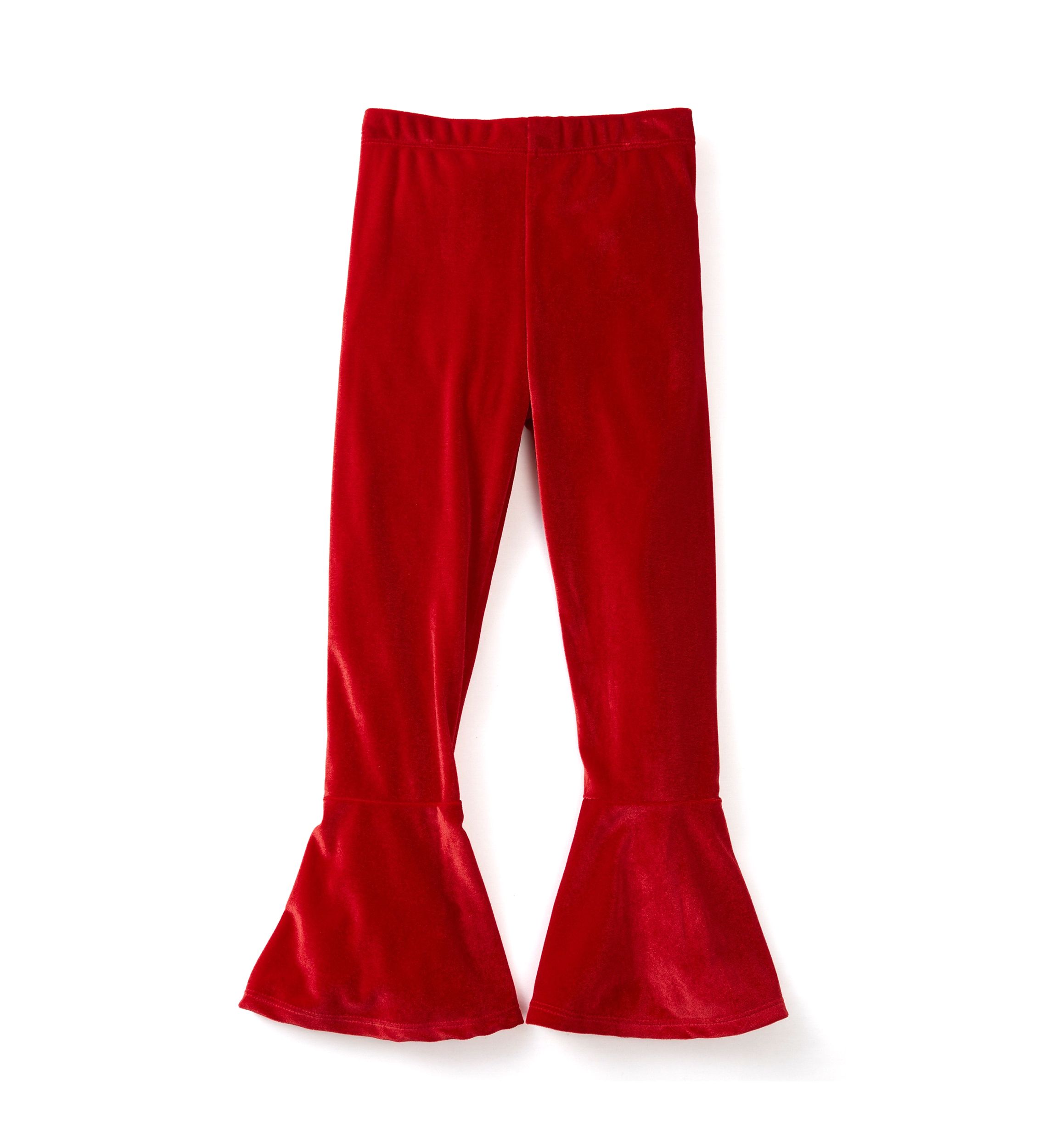 Girls 4-6x Rib Knit Merry and Bright Top with Velvet Pants and Scrunchie 
