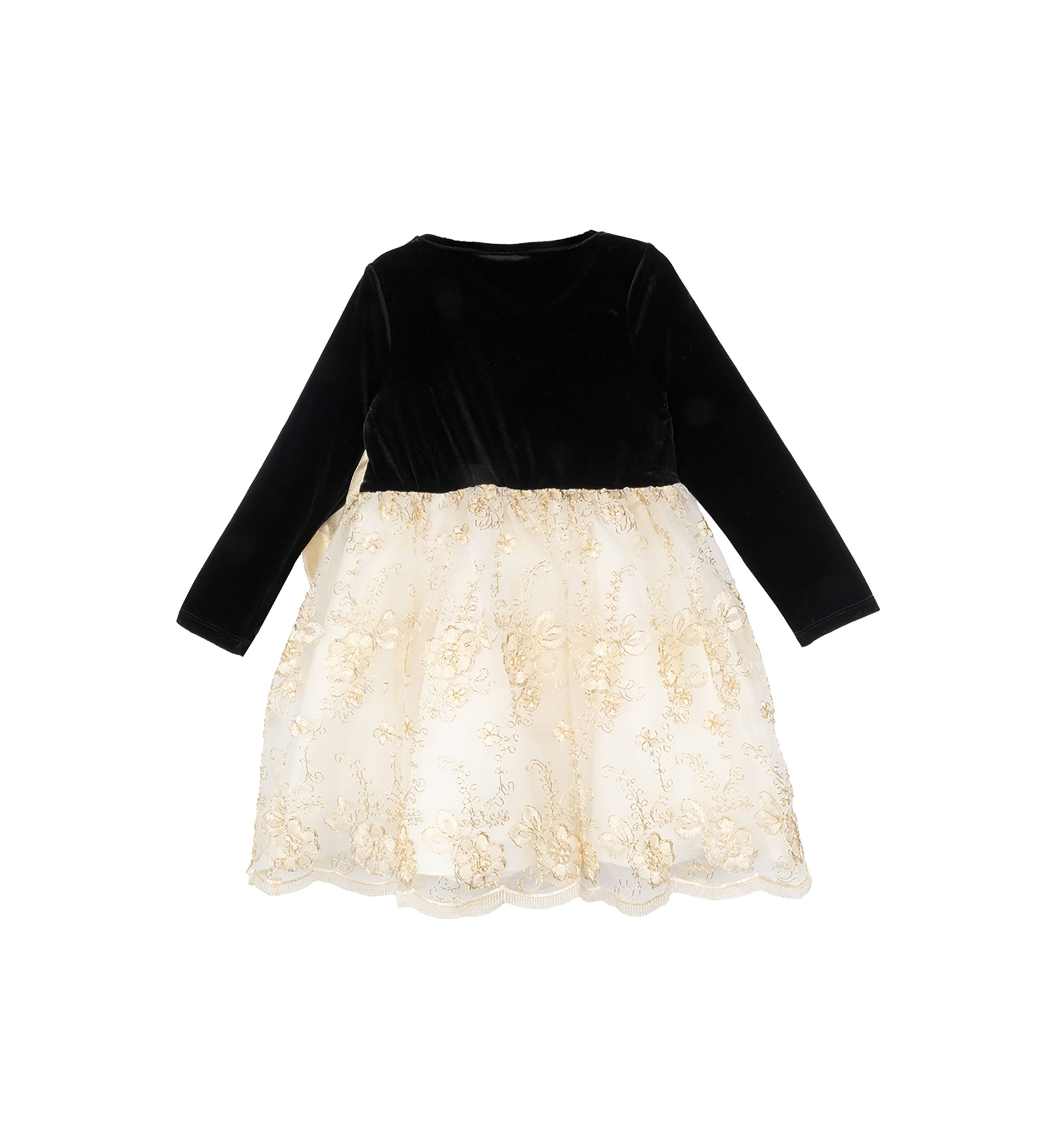 Girls 4-6x Velvet Bodice to Corded Skirt Dress