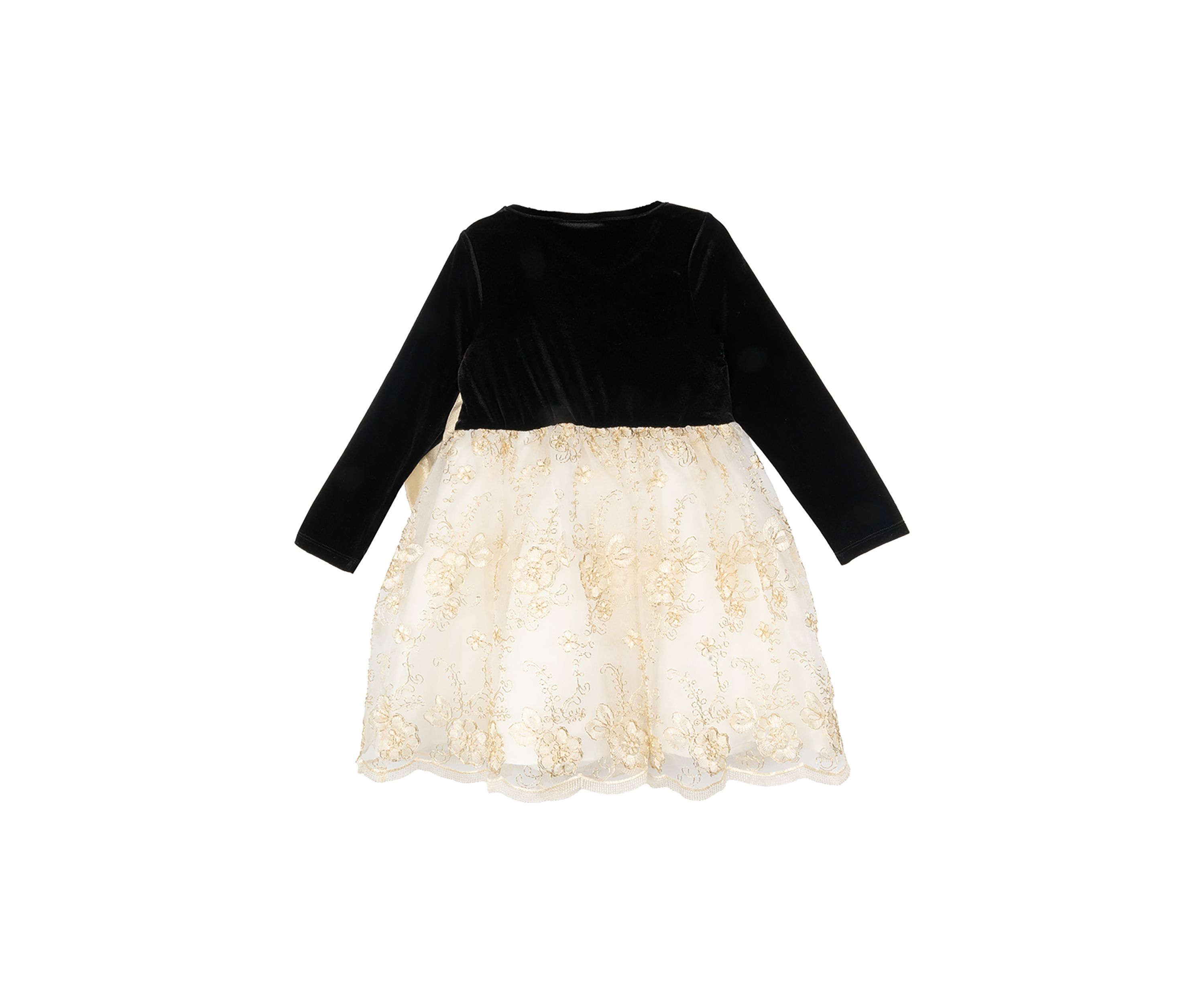 Girls 4-6x Velvet Bodice to Corded Skirt Dress