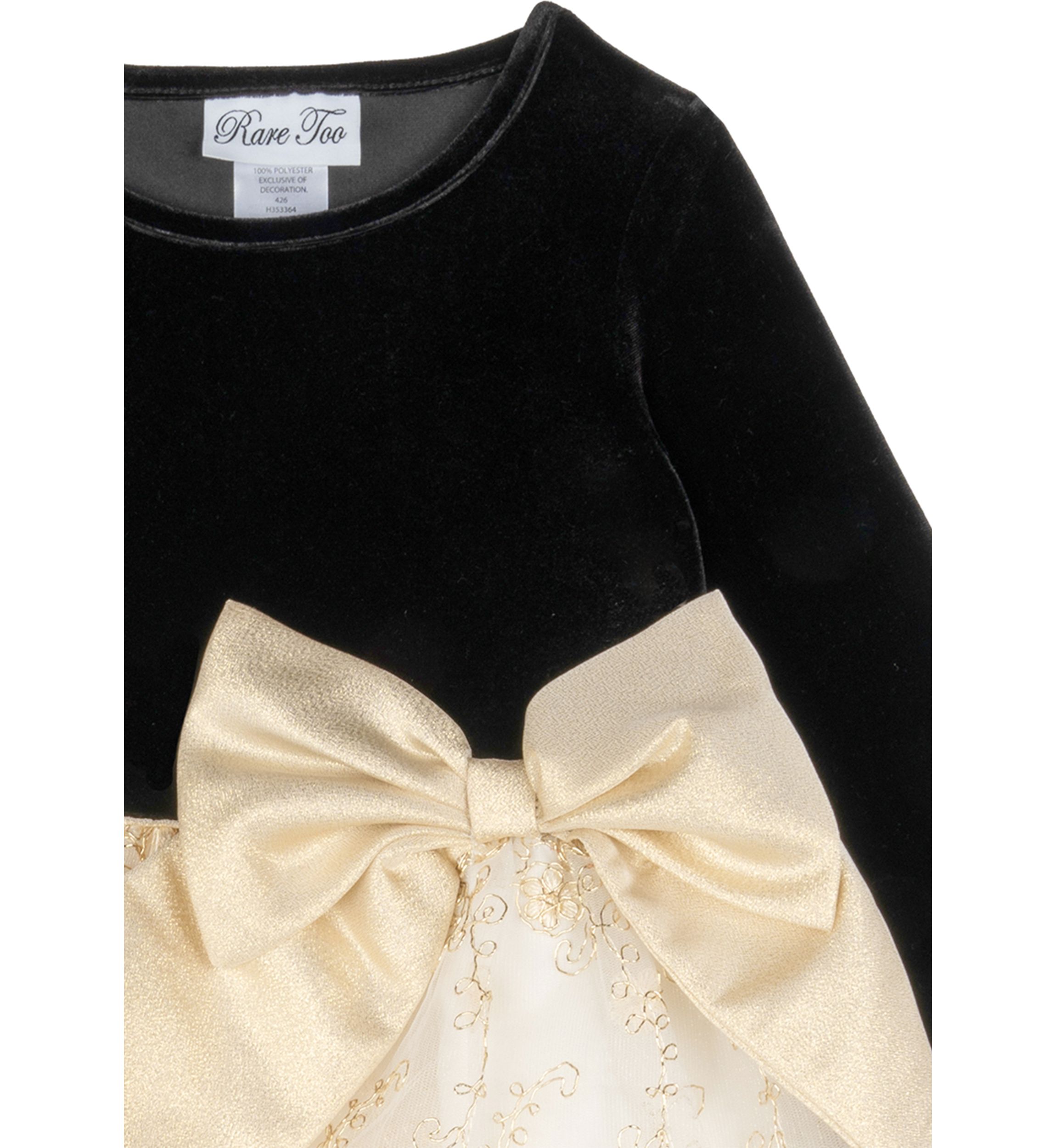 Girls 4-6x Velvet Bodice to Corded Skirt Dress