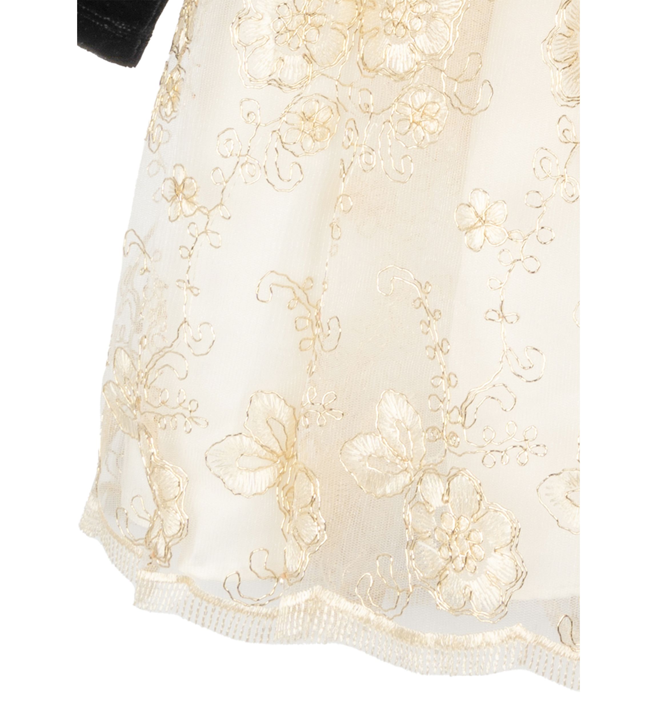 Girls 4-6x Velvet Bodice to Corded Skirt Dress