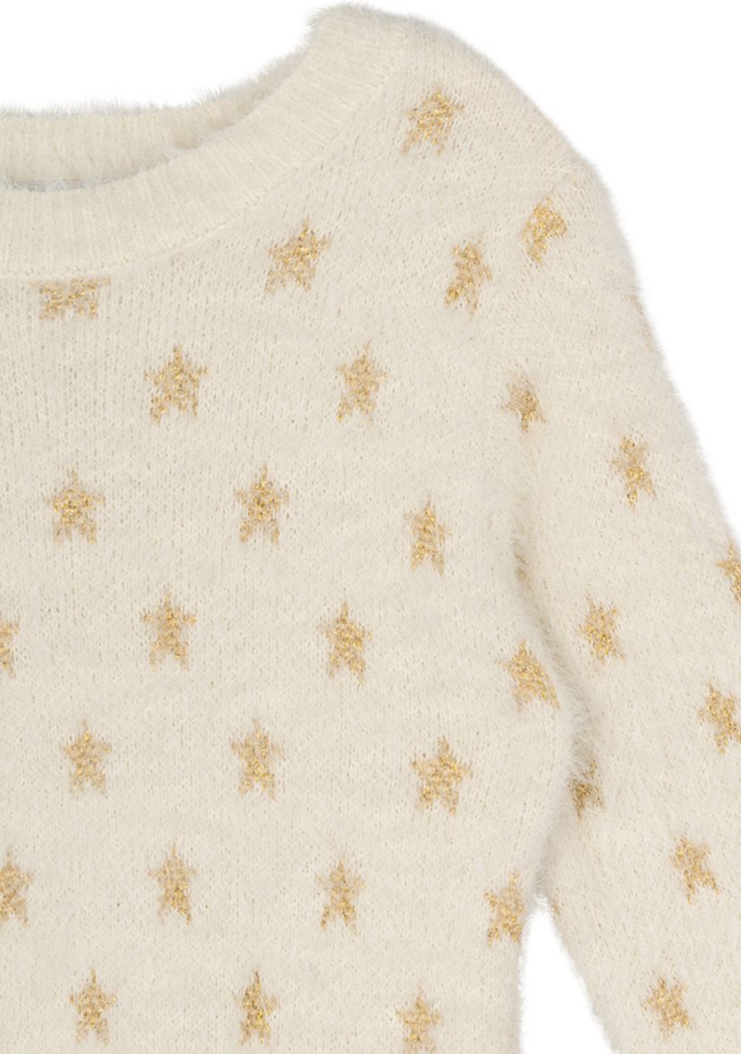 Girls 4-6x Star Sweater Dress with Pleather Bag Set