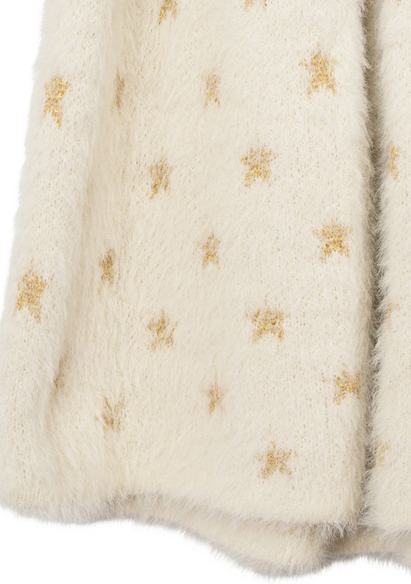 Girls 4-6x Star Sweater Dress with Pleather Bag Set