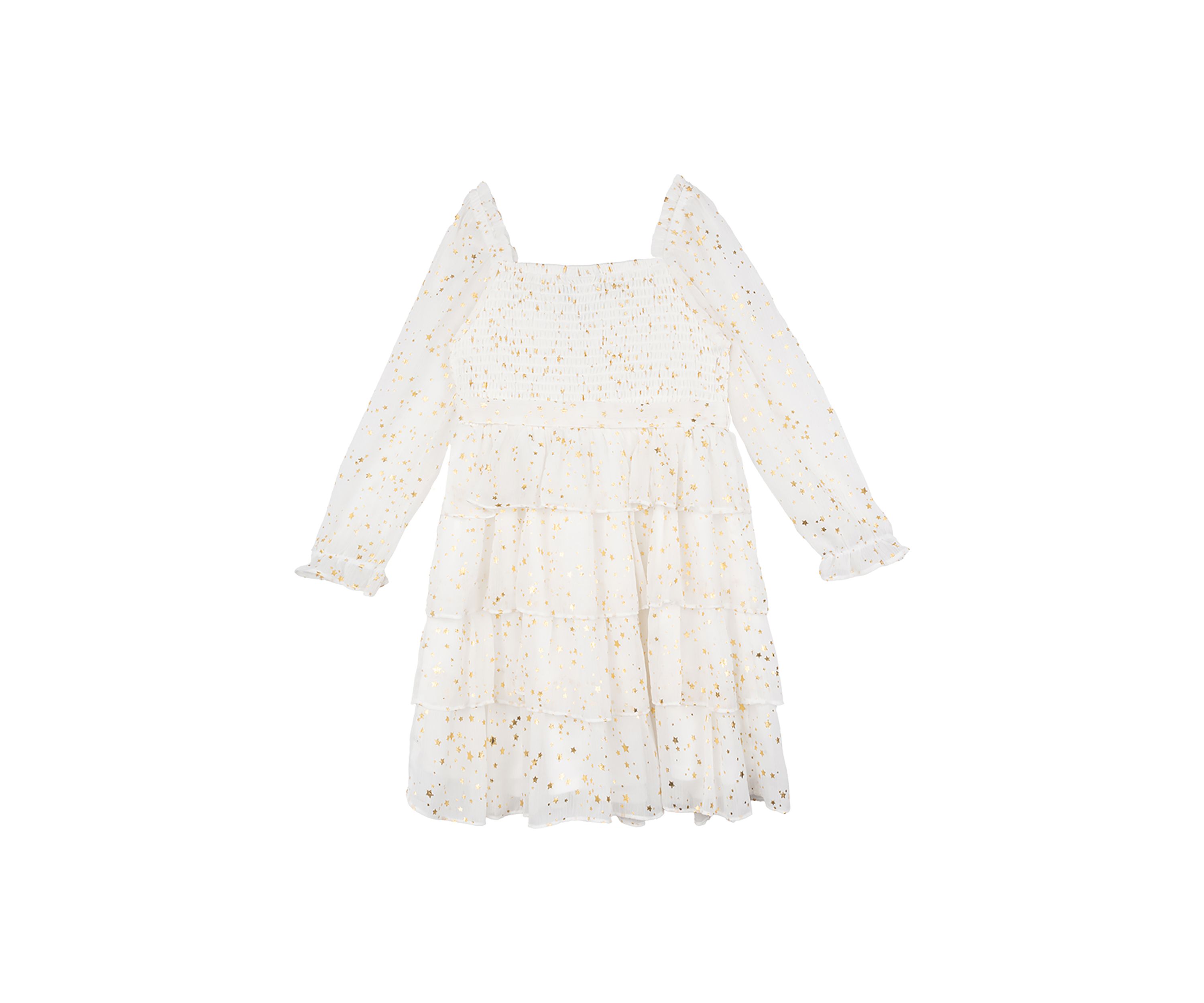 Girls 4-6x Foil Printed Dress