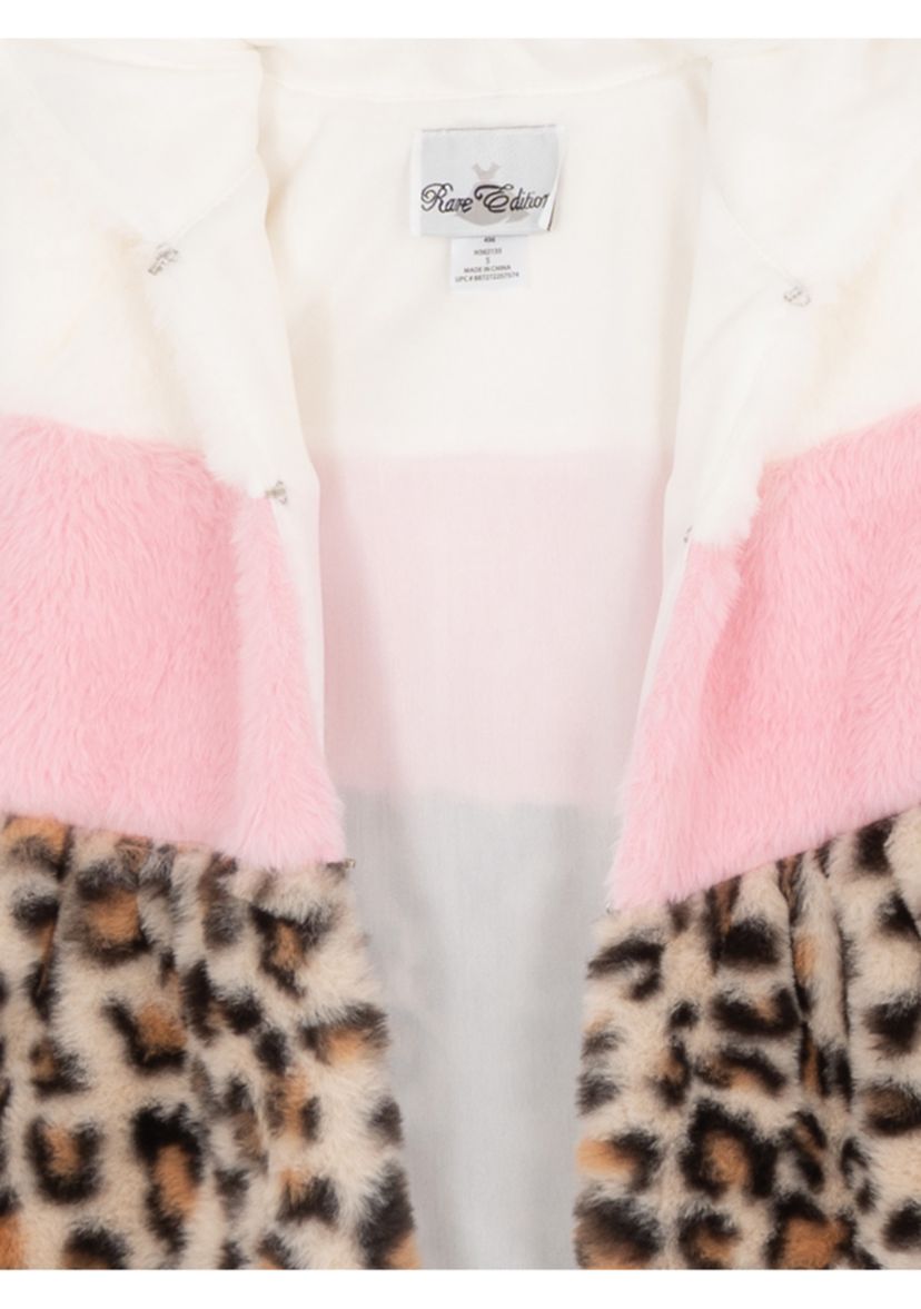 Girls 4-6 Animal Fur Vest Set