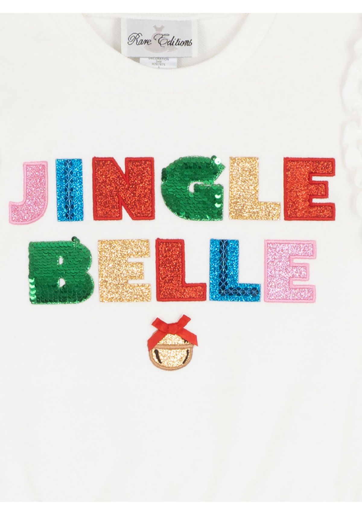 Girls 4-6x Jingle Belle Top and Velvet Bell Bottom Legging Set 