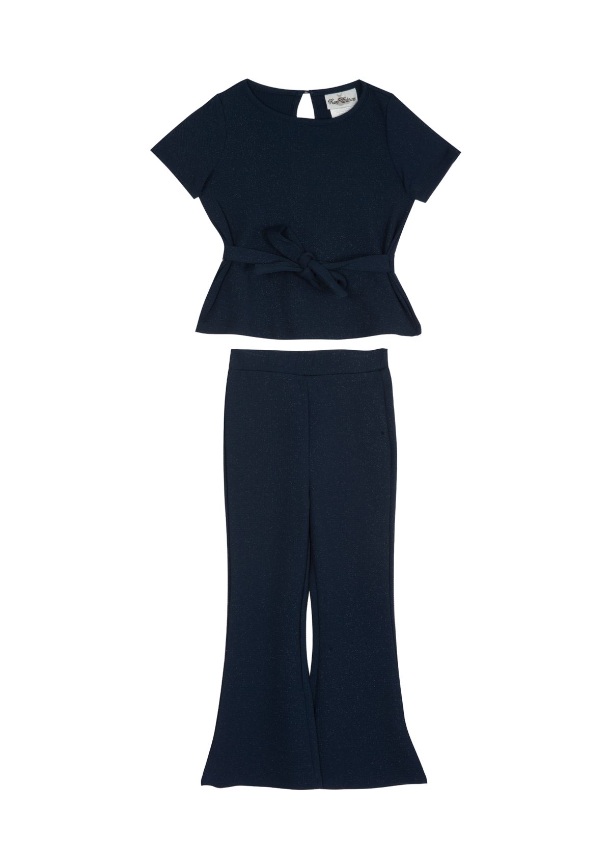 Girls 7-16 Peplum Top and Bell Bottom Pants Set 