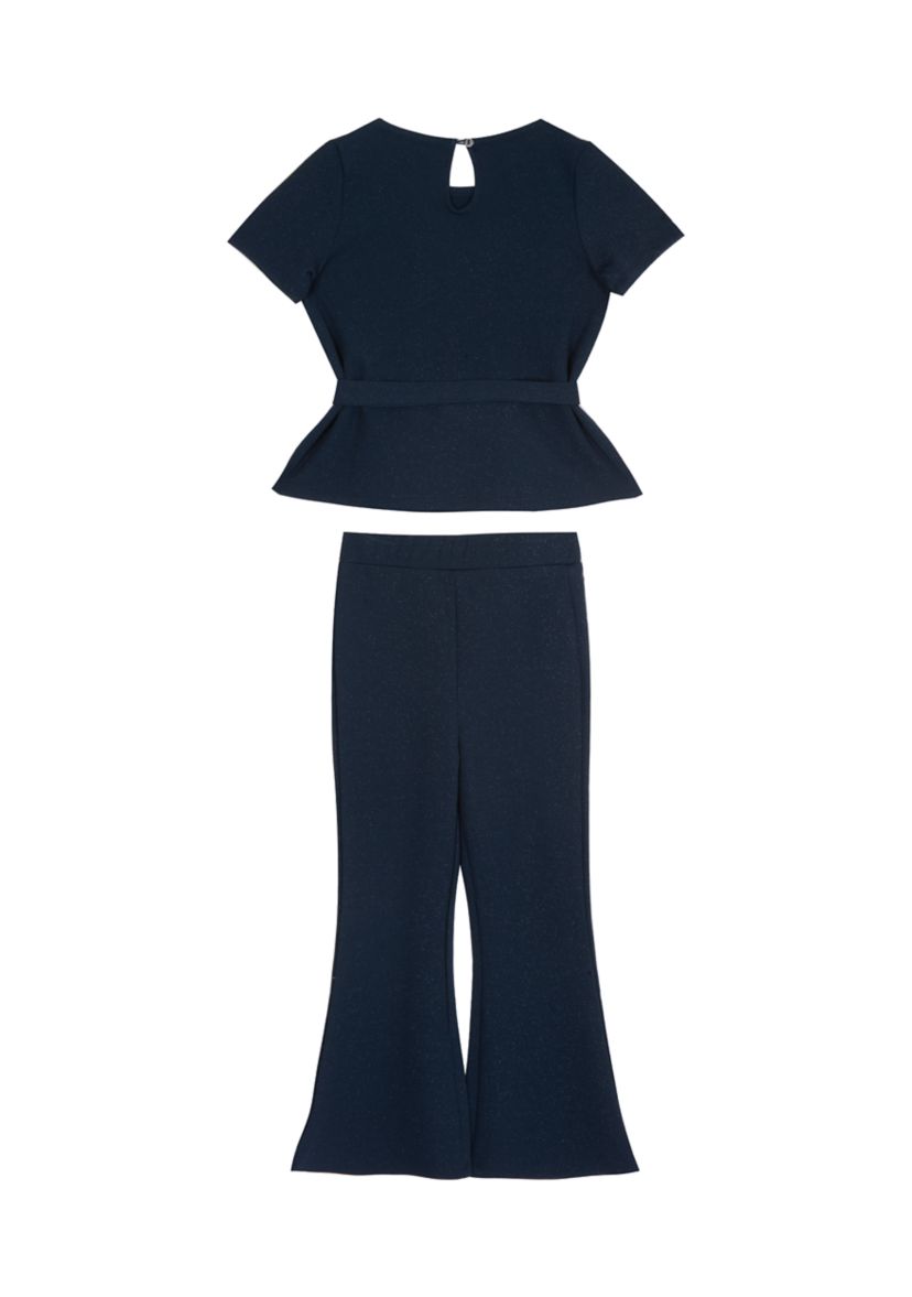 Girls 7-16 Peplum Top and Bell Bottom Pants Set 