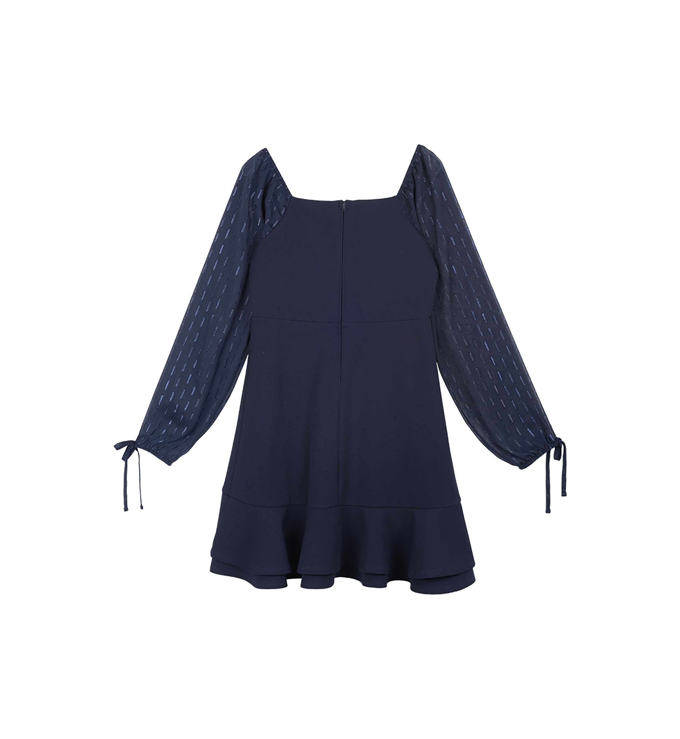 Girls 7-16 Long Sleeve Scuba Dress