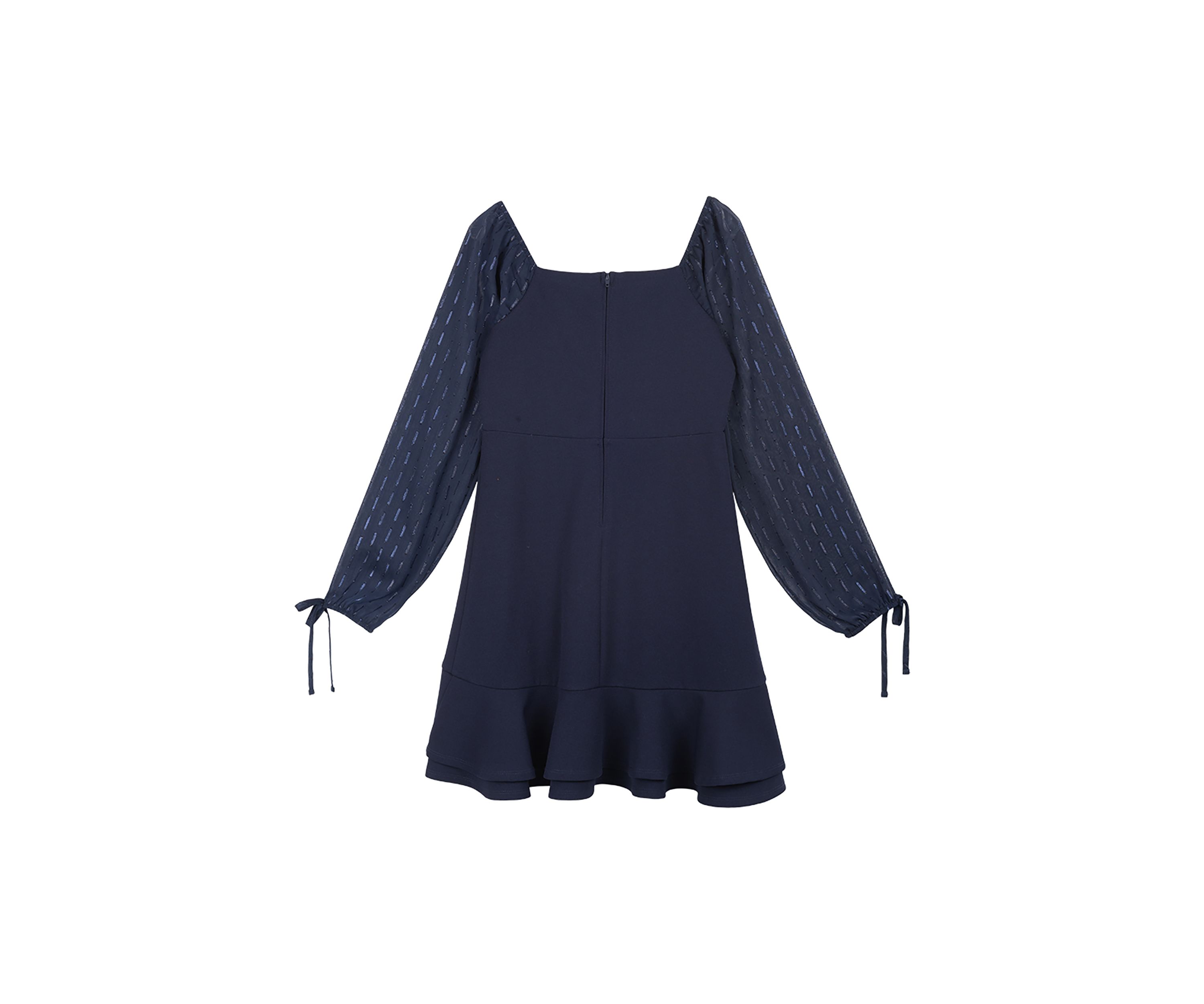 Girls 7-16 Long Sleeve Scuba Dress