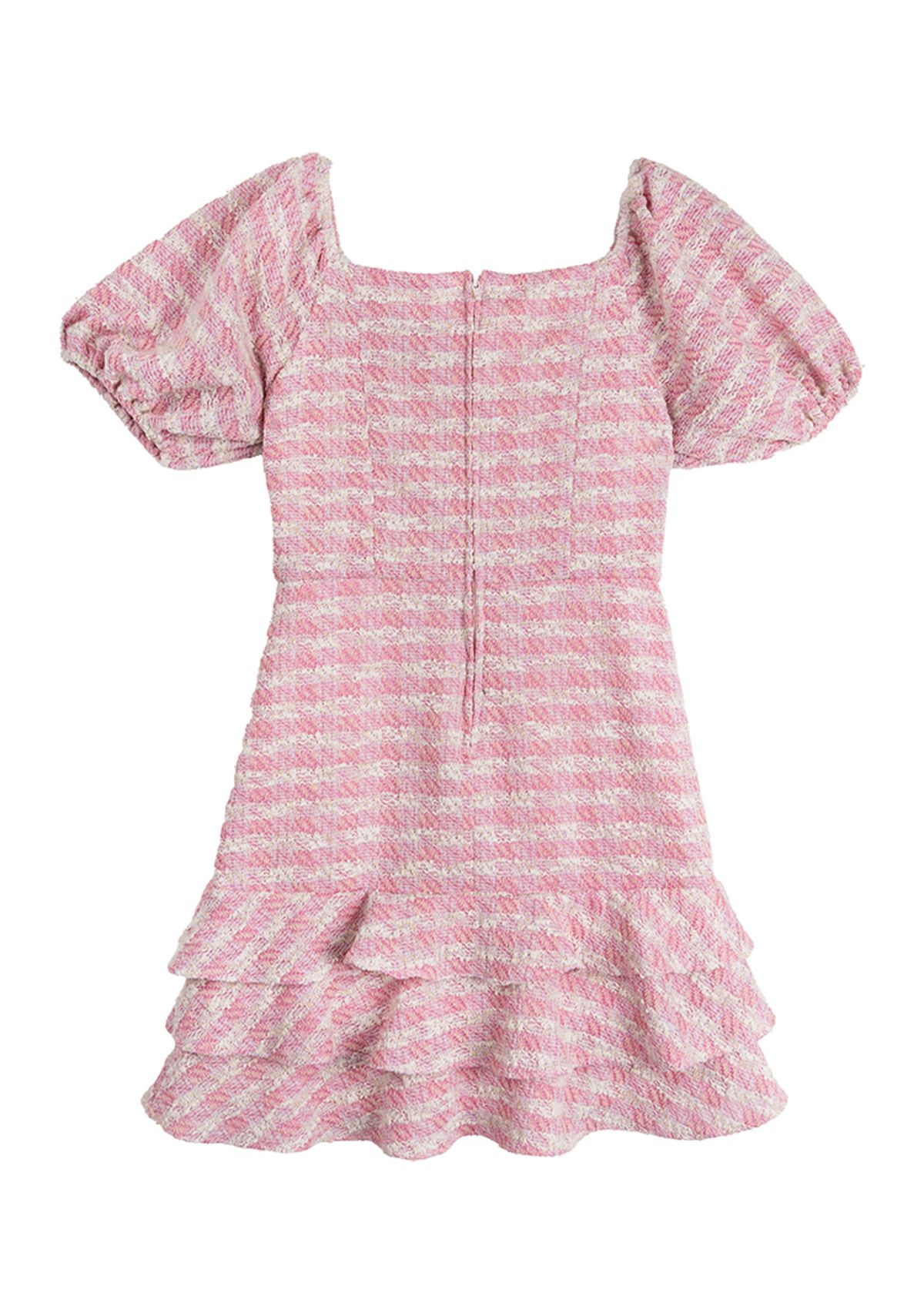 Girls 7-16 Knit Bouclé Dress with Bow Appliqué