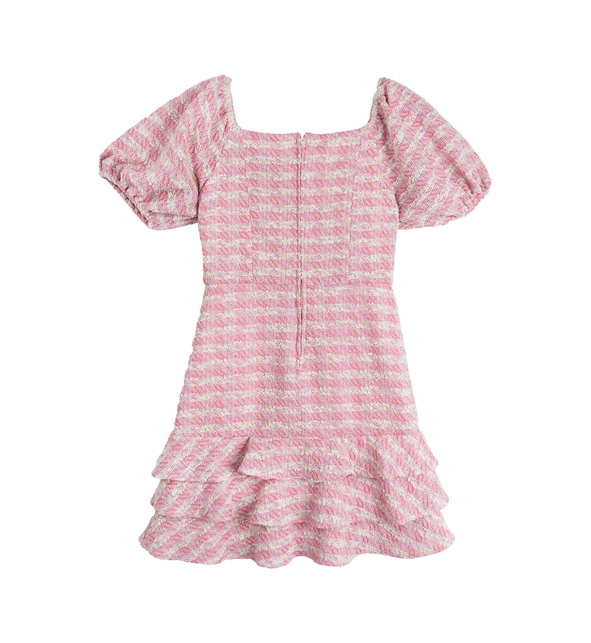 Girls 7-16 Knit Bouclé Dress with Bow Appliqué