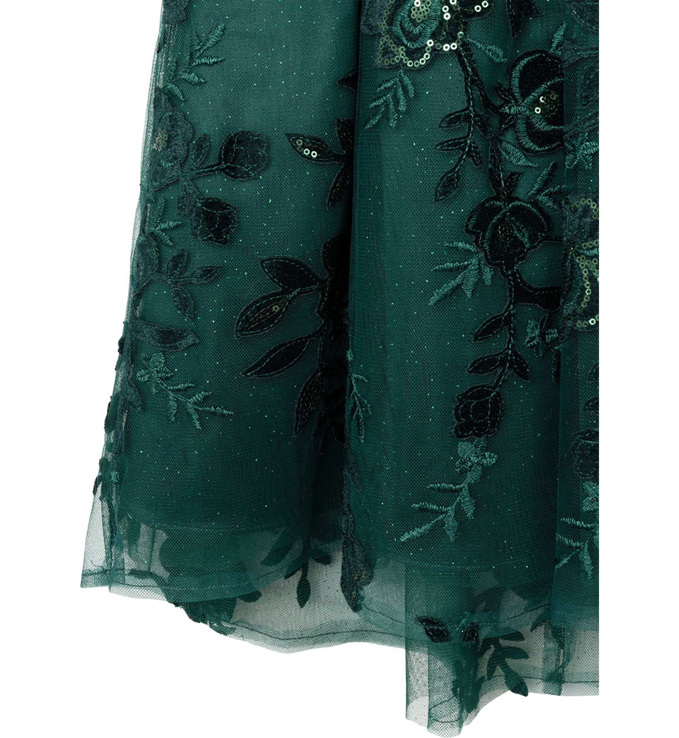 Girls 7-16 Velvet Sequin Floral Dress