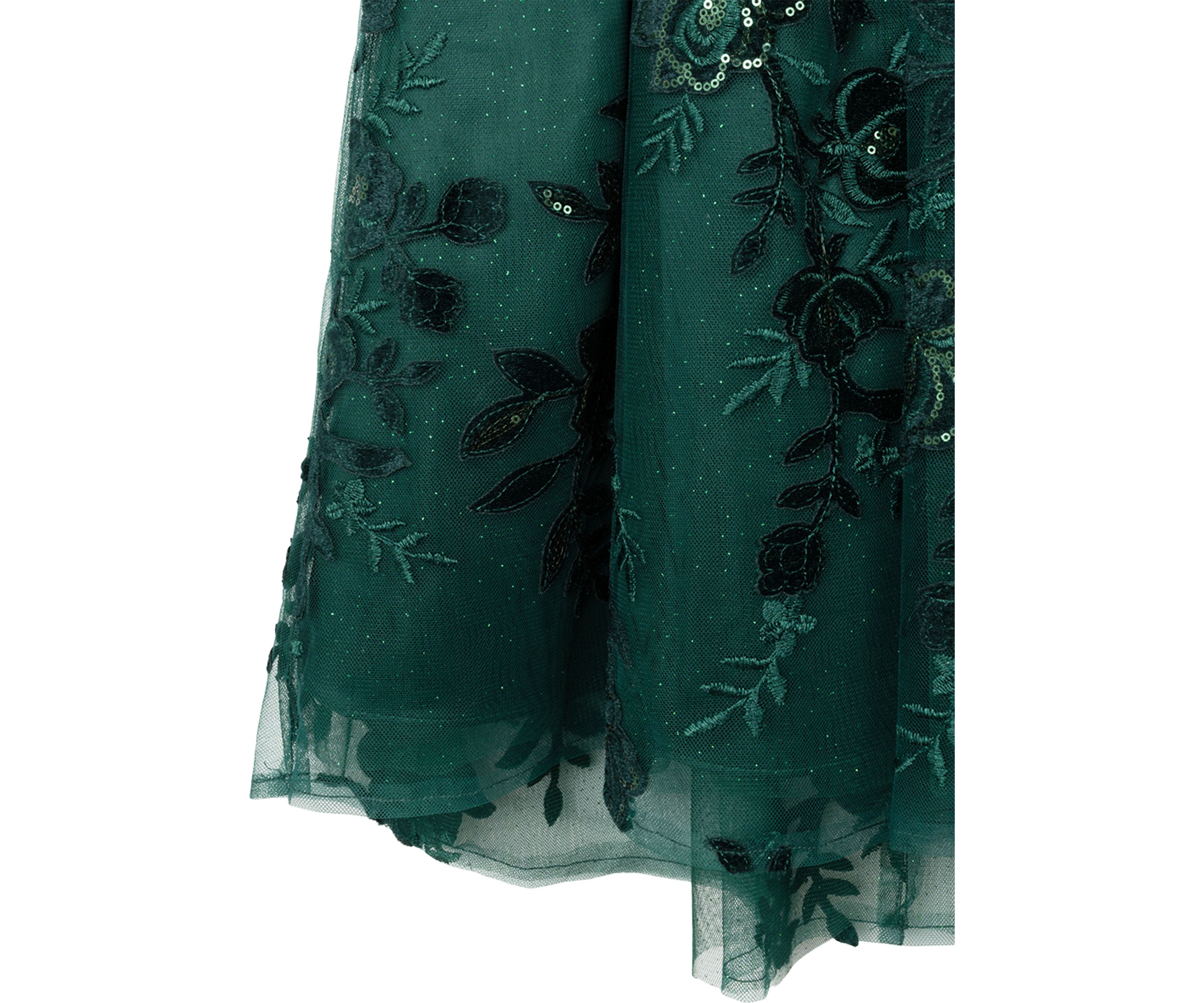 Girls 7-16 Velvet Sequin Floral Dress