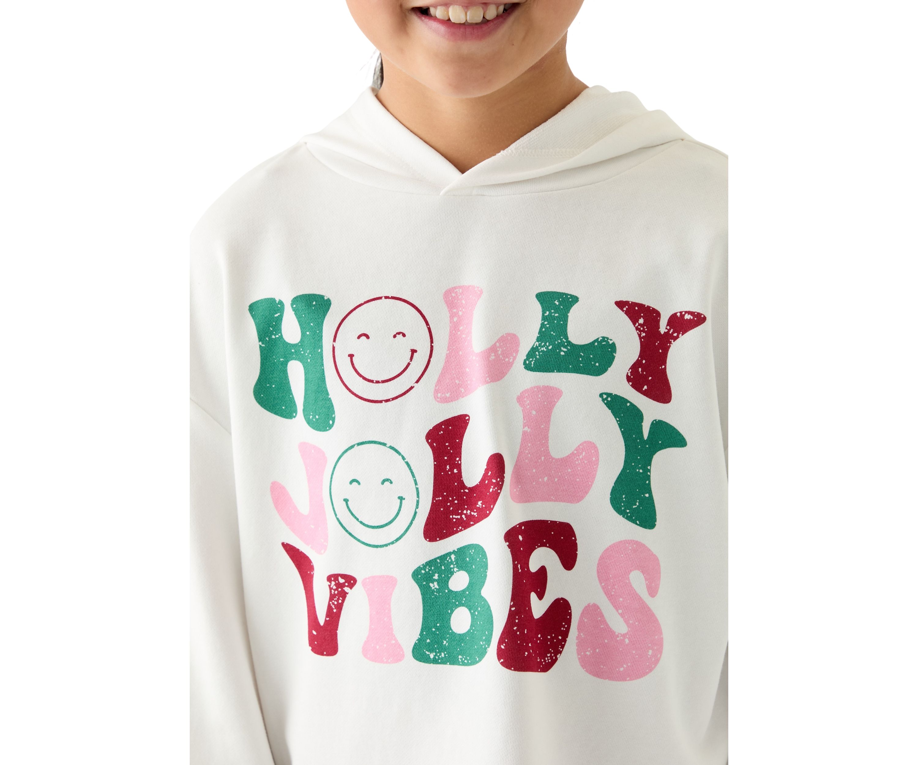 Girls 7-16 2 Piece Graphic Hoodie and Textured Velvet Flare Pants