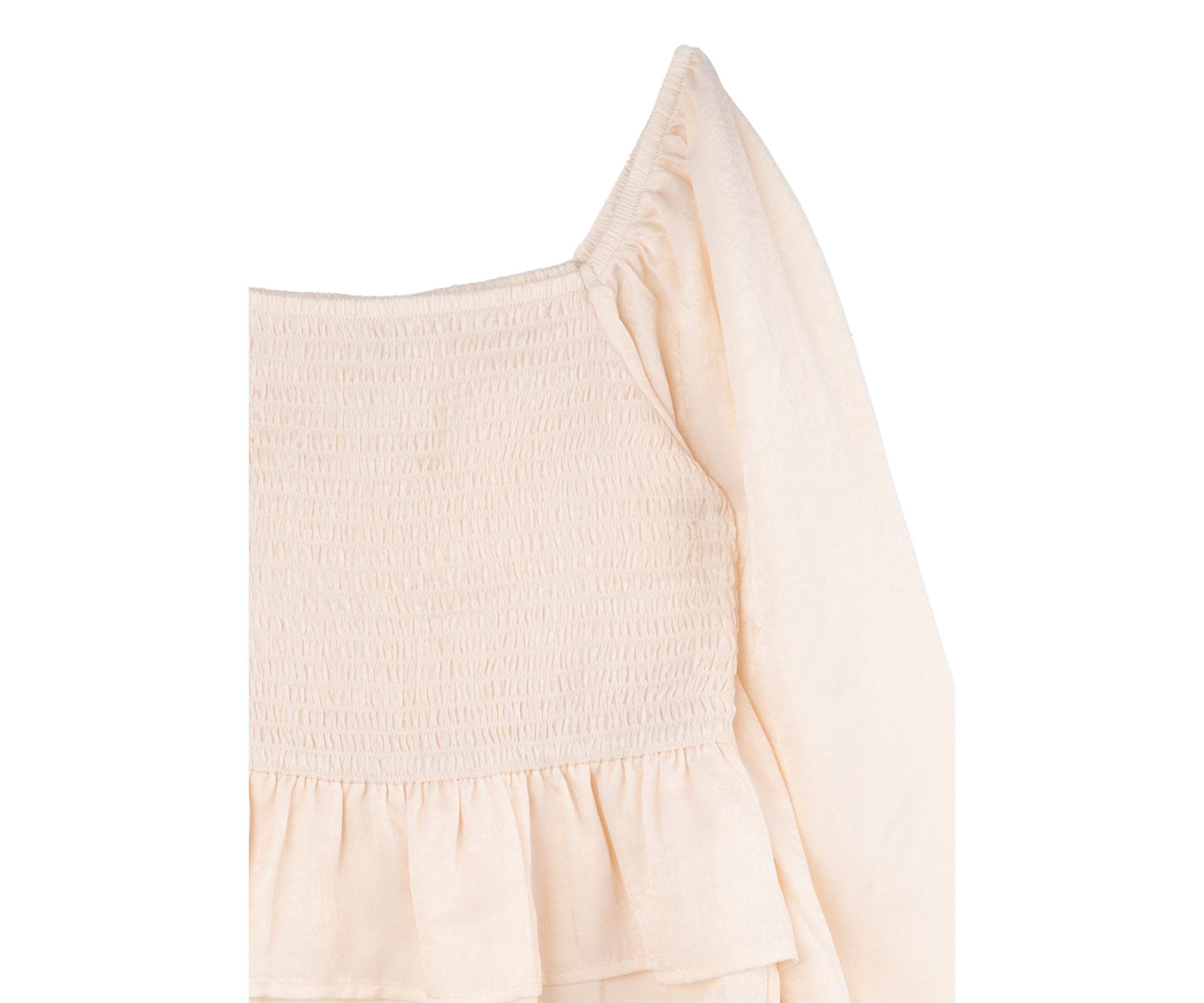 Girls 7-16 Smocked Babydoll Top and Velvet Pants Set