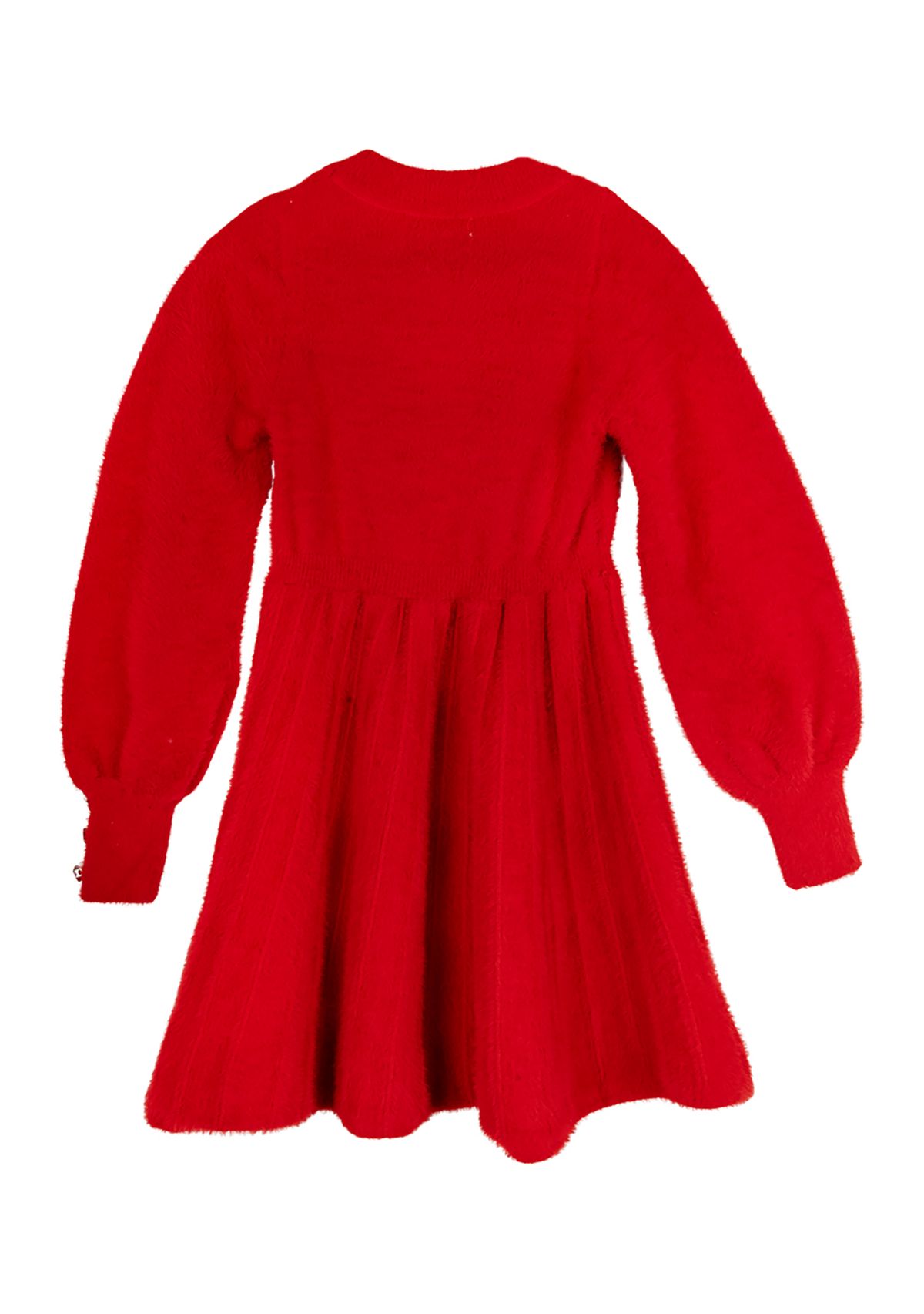 Girls 7-16 Sweater Dress with Pearl Bow Appliqué