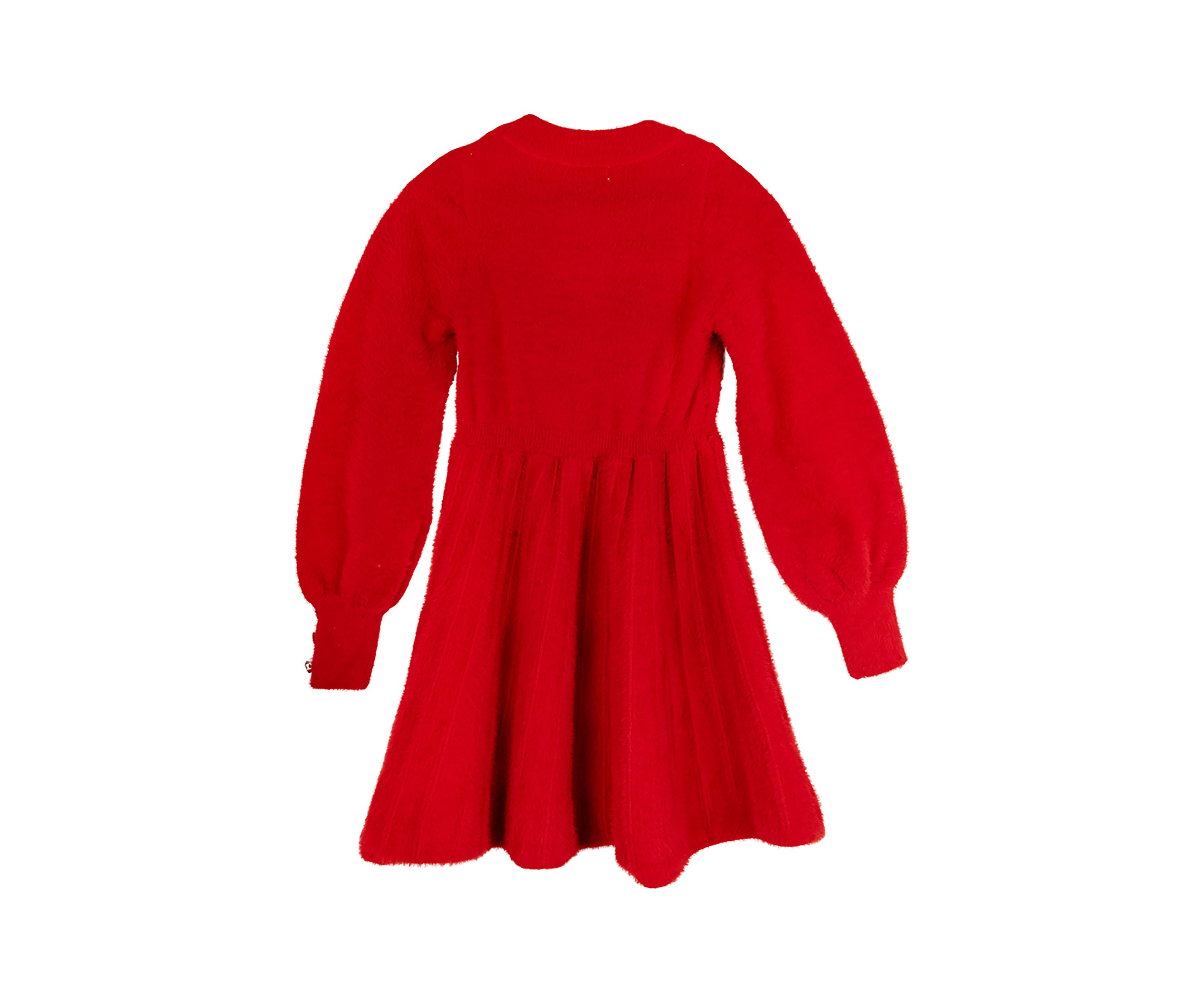 Girls 7-16 Sweater Dress with Pearl Bow Appliqué