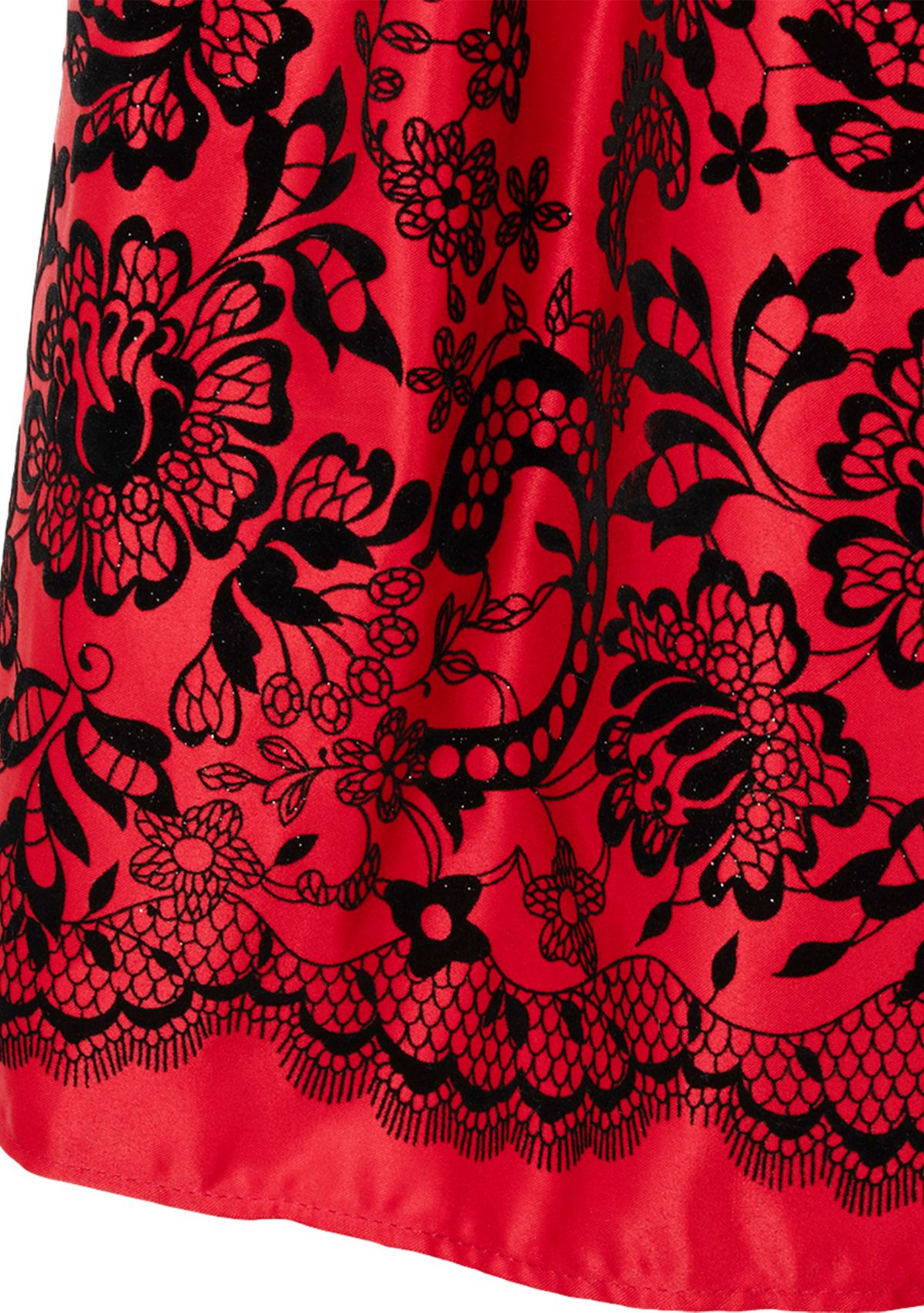 Girls 7-16 Velvet Bodice Satin Skirt Dress