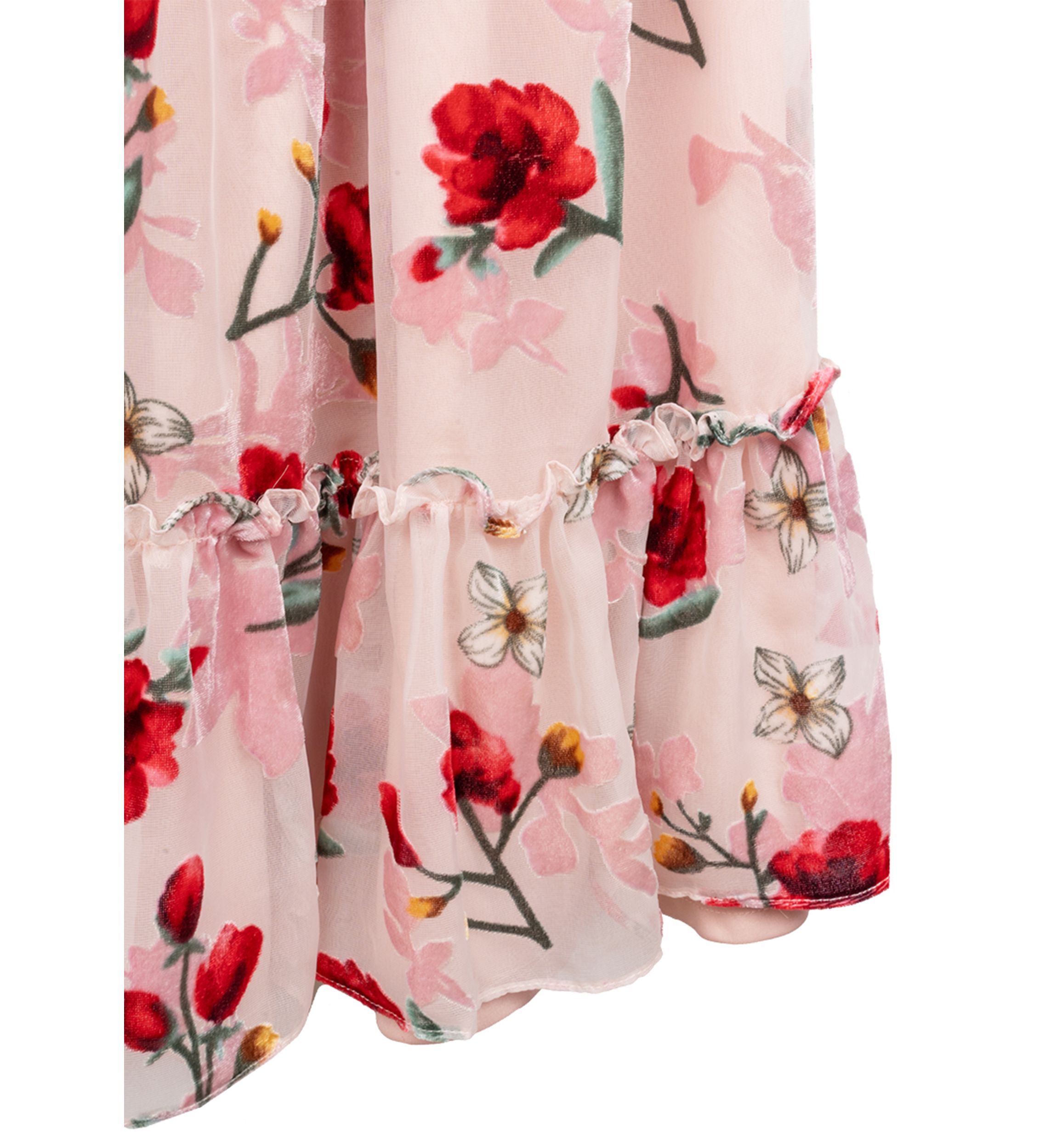 Girls 7-16 Floral Printed Smocked Maxi Dress