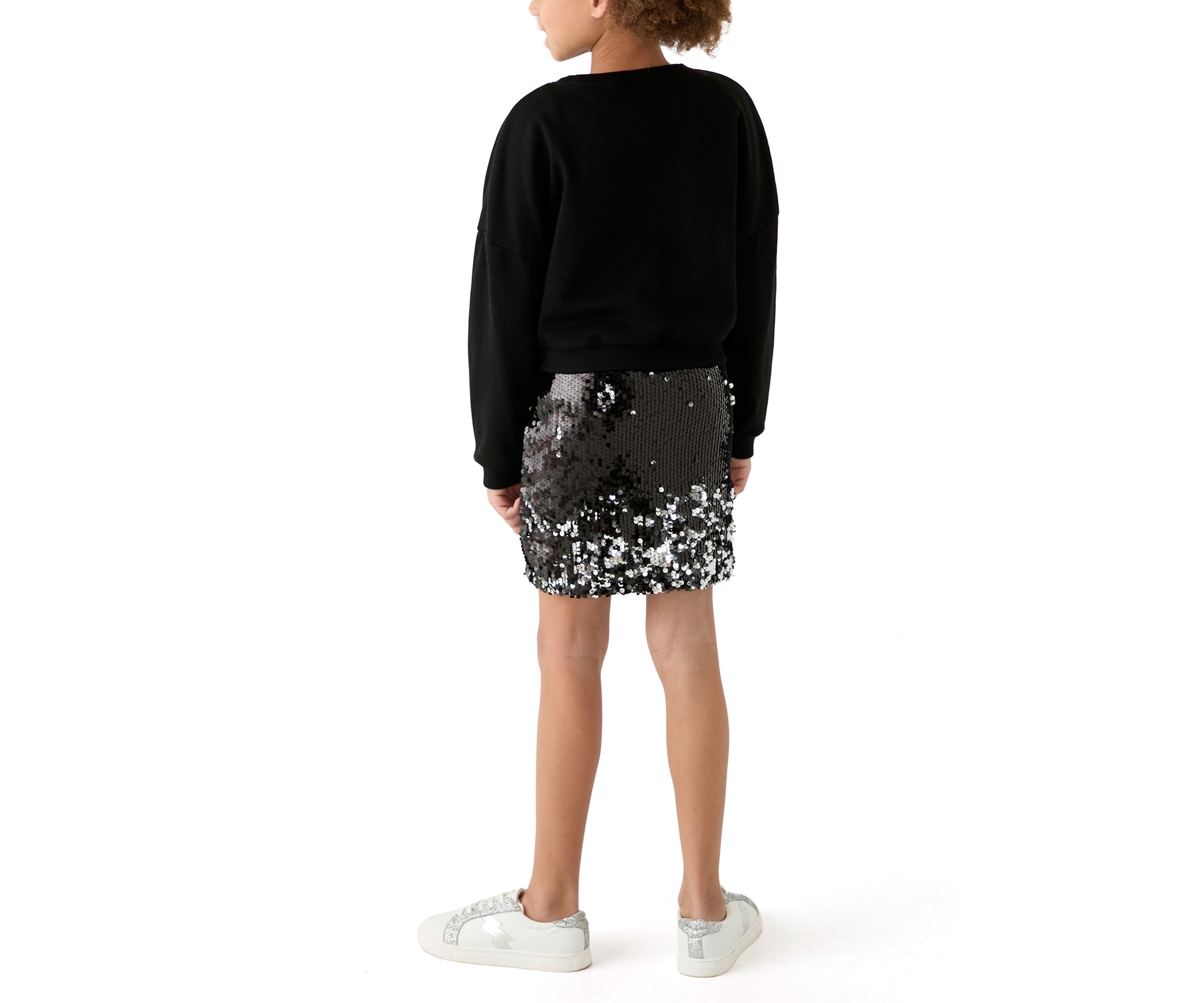 Girls 7-16 Merry and Bright Sequin Sweatshirt Dress