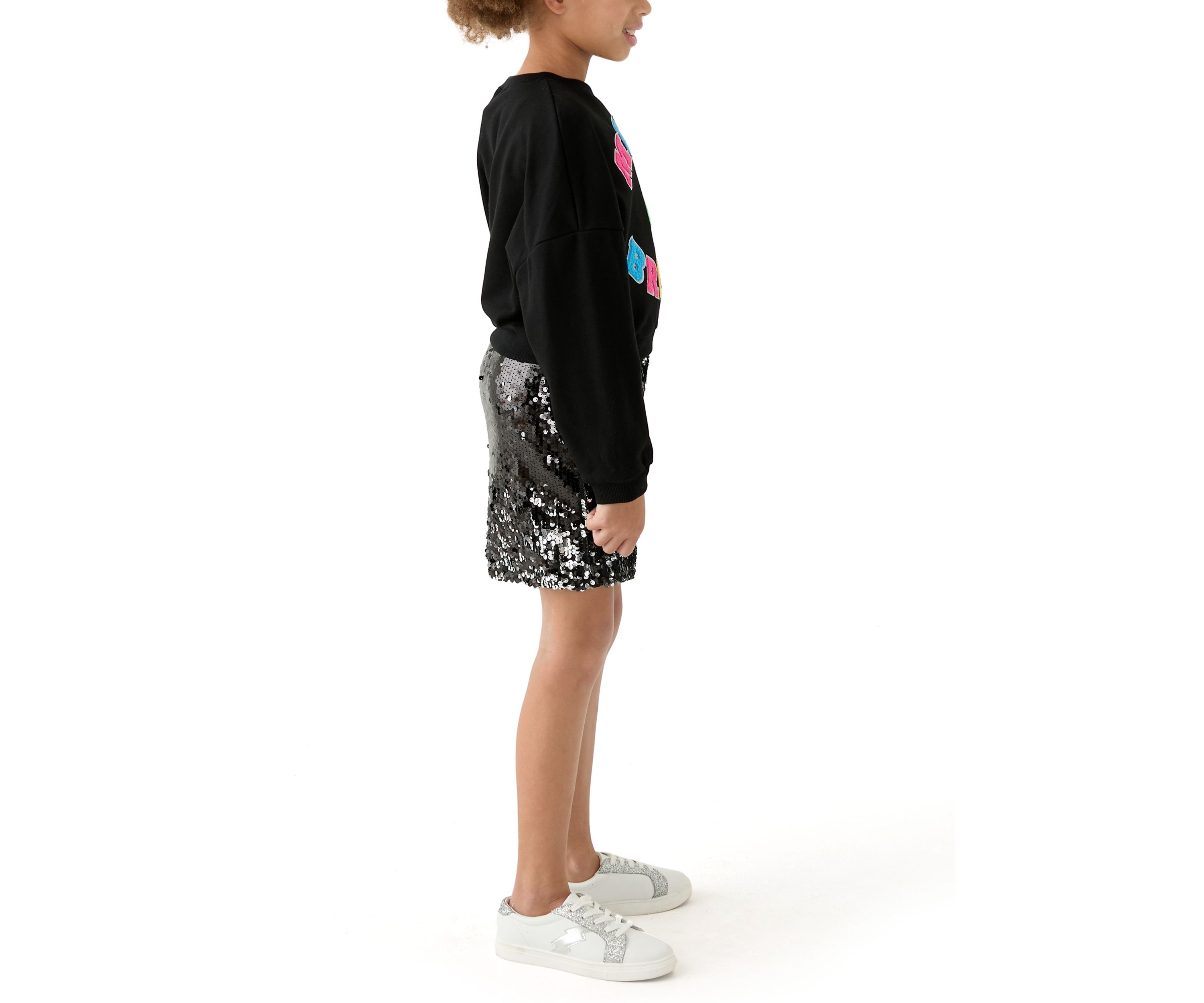 Girls 7-16 Merry and Bright Sequin Sweatshirt Dress