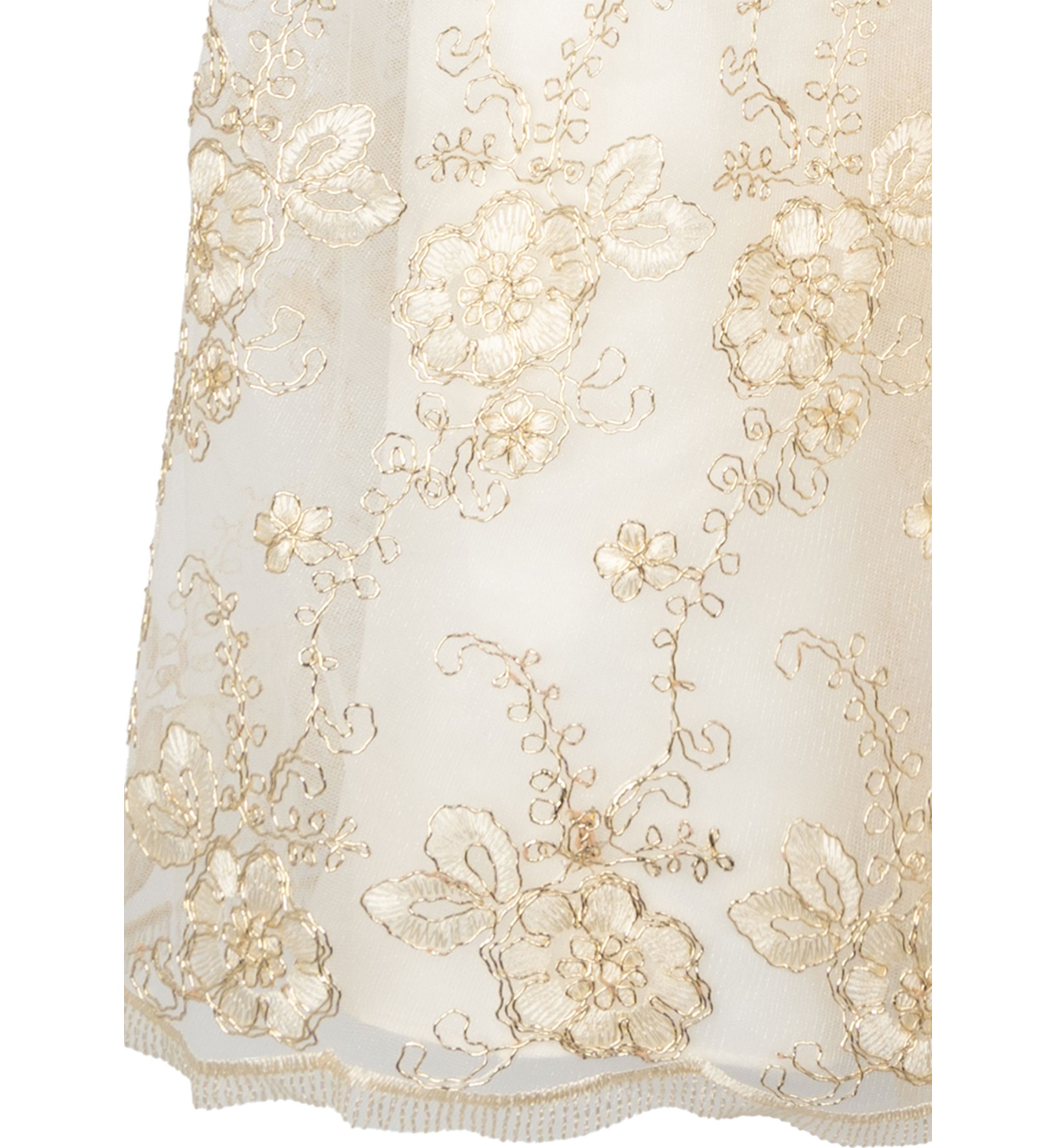 Girls 7-16 Velvet Bodice Embroidered Skirt Dress