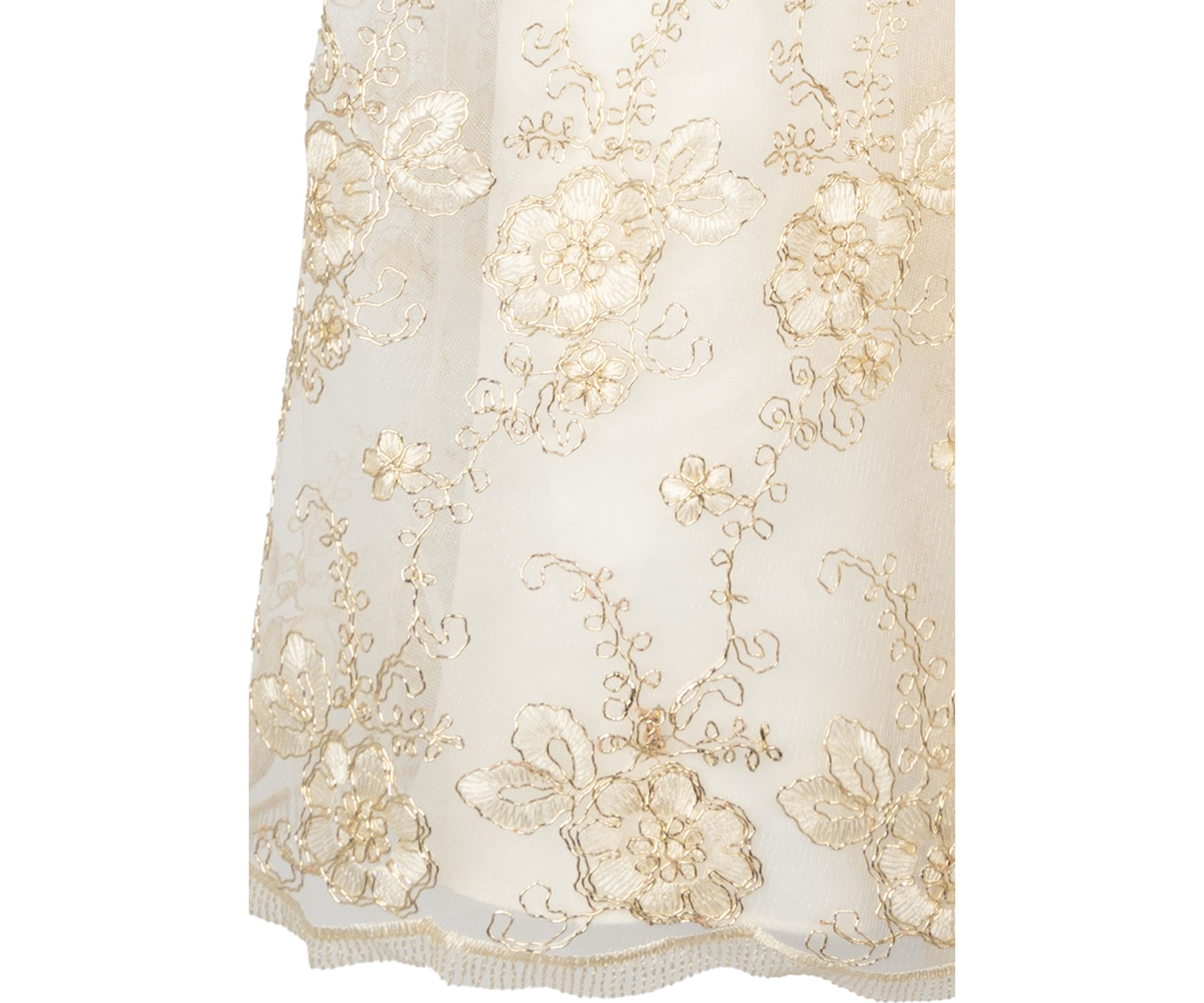 Girls 7-16 Velvet Bodice Embroidered Skirt Dress