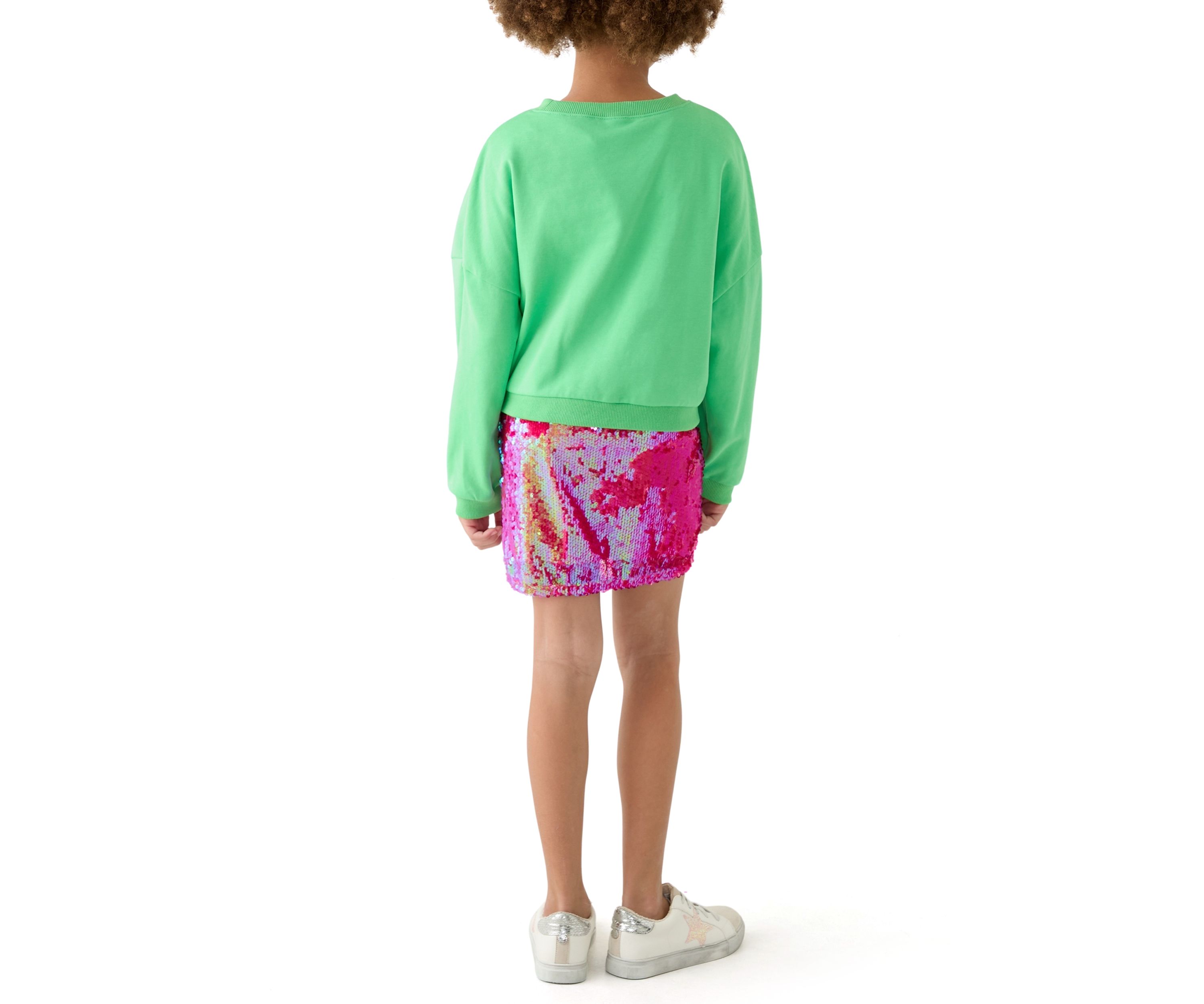 Girls 7-16 Elf Squad Popover to Sequin Bodycon Dress