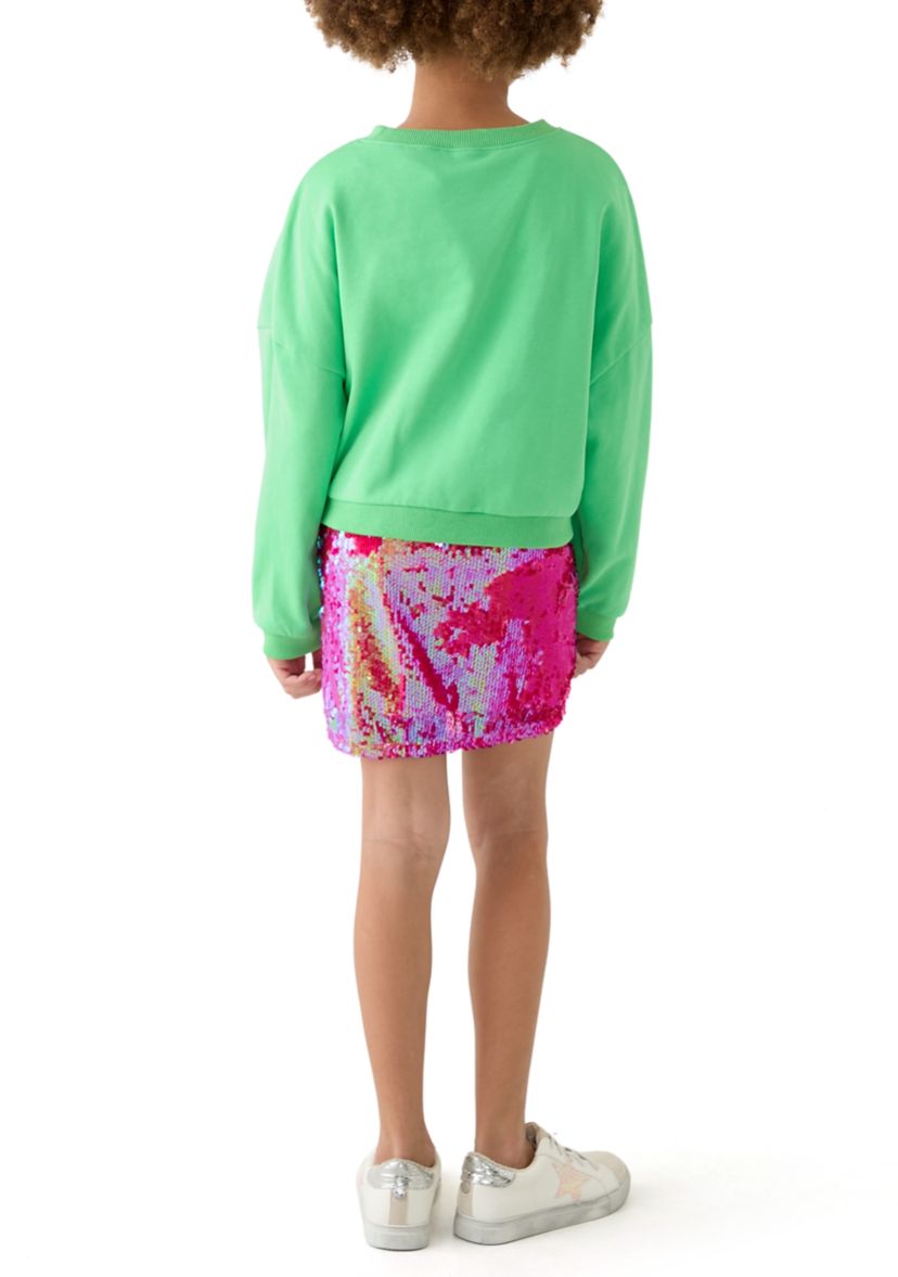 Girls 7-16 Elf Squad Popover to Sequin Bodycon Dress