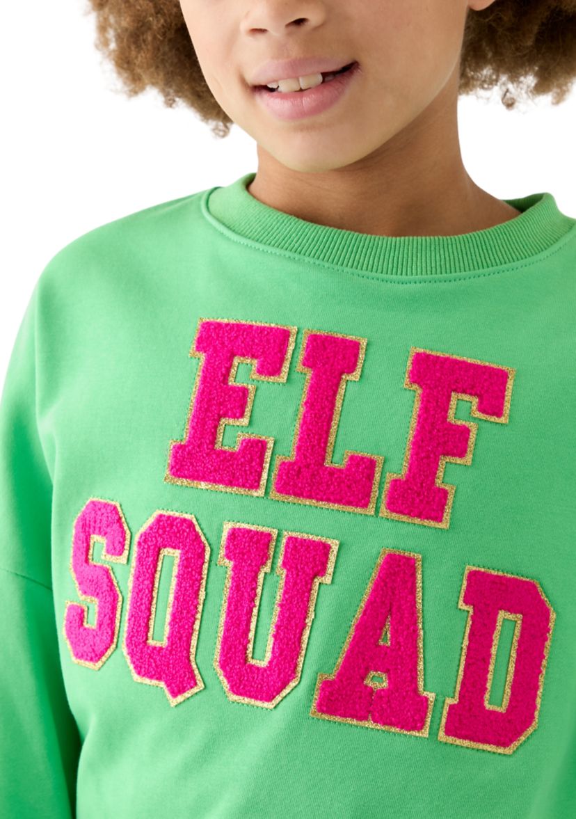Girls 7-16 Elf Squad Popover to Sequin Bodycon Dress
