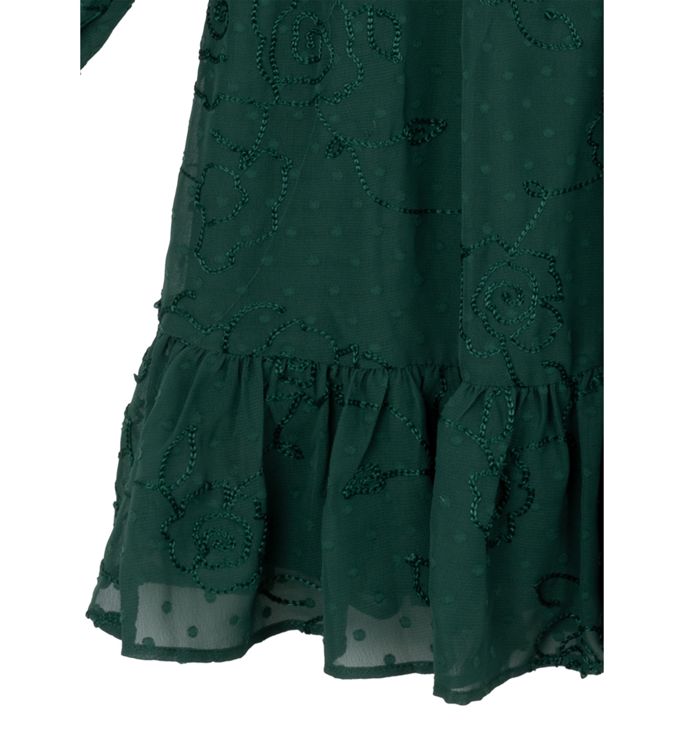 Girls 7-16 Embroidered Smocked Bodice Dress