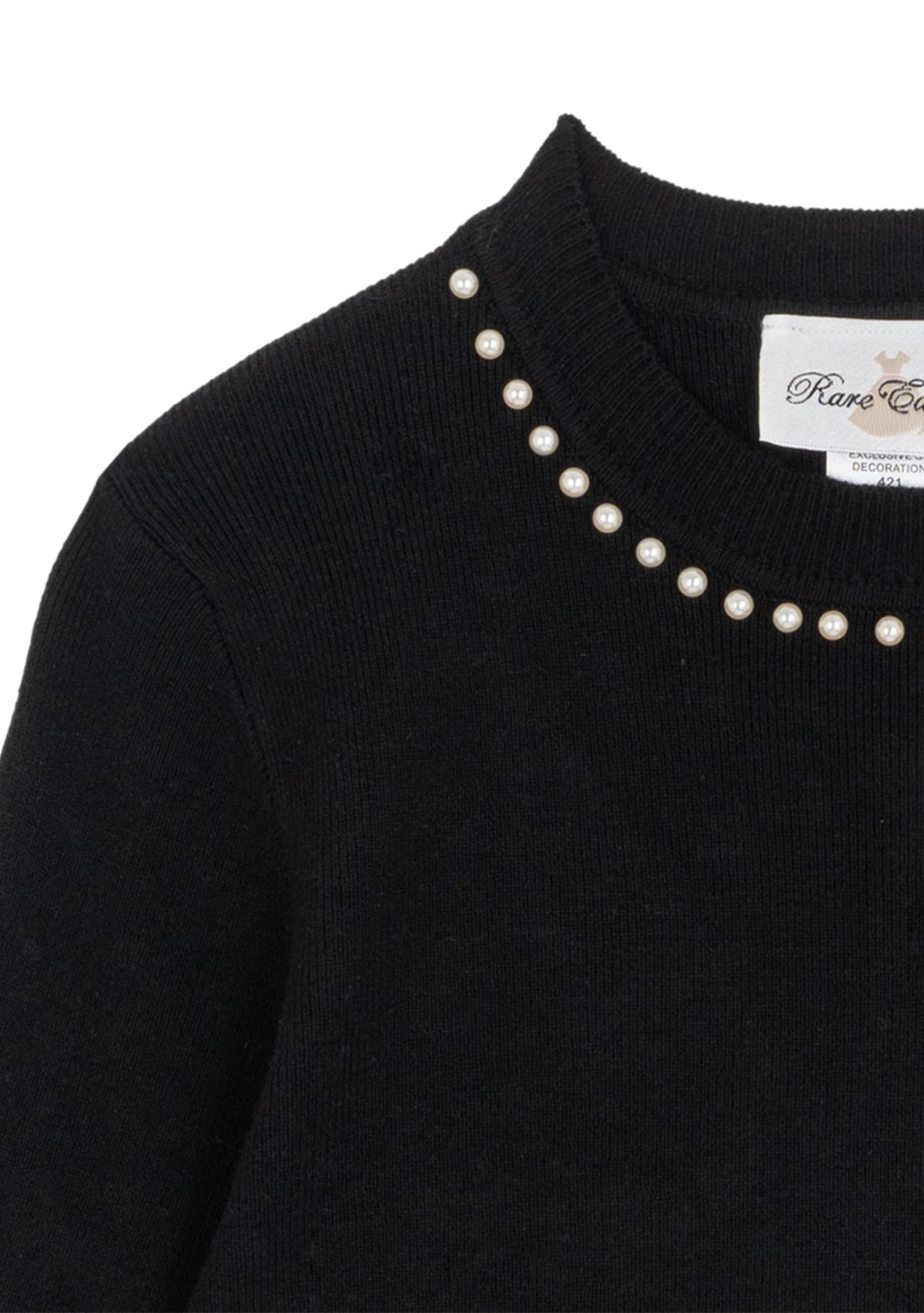 Girls 7-16 Long Sleeve Pearl Sweater Dress