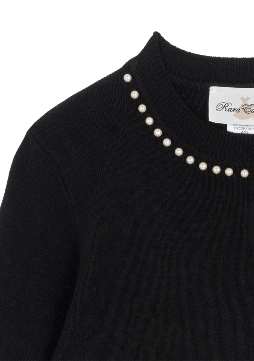 Girls 7-16 Long Sleeve Pearl Sweater Dress