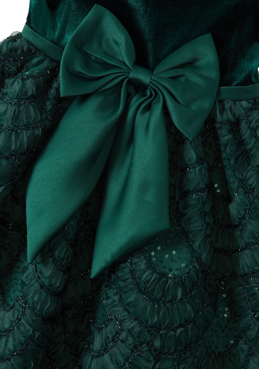 green velvet dress girls Green Crushed Velvet Pippa Twirl Dress – Aiden + Ollie