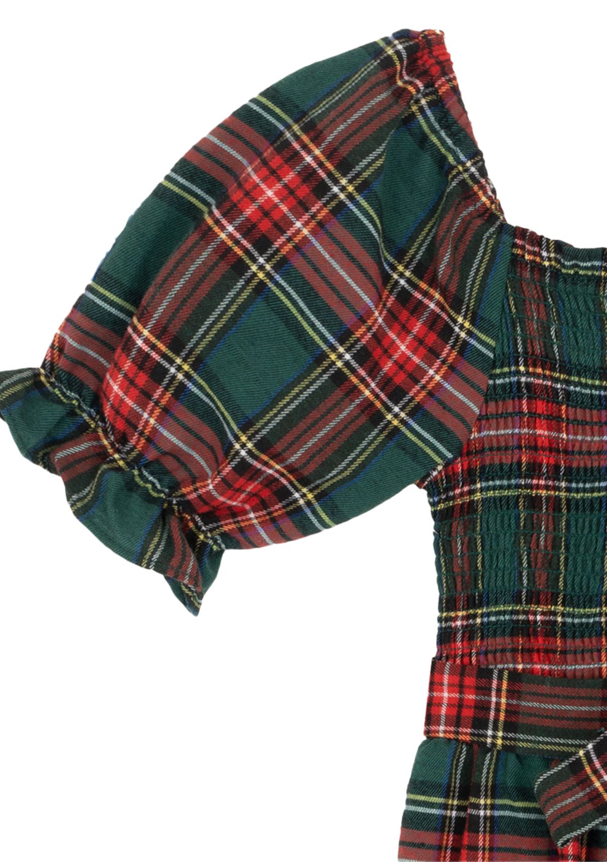 Girls 7-16 Plaid Tiered Maxi Dress 