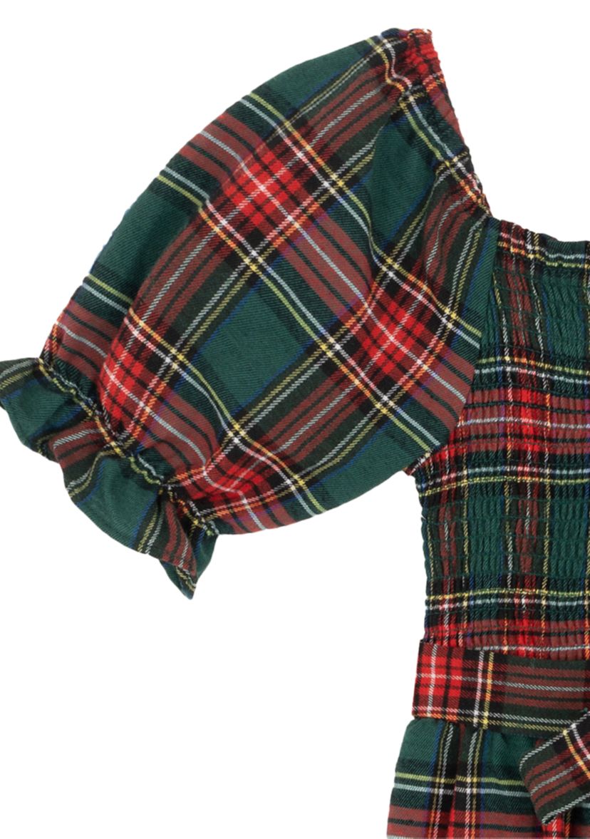 Girls 7-16 Plaid Tiered Maxi Dress 