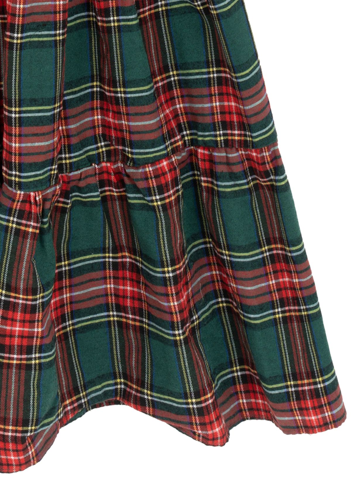 Girls 7-16 Plaid Tiered Maxi Dress 